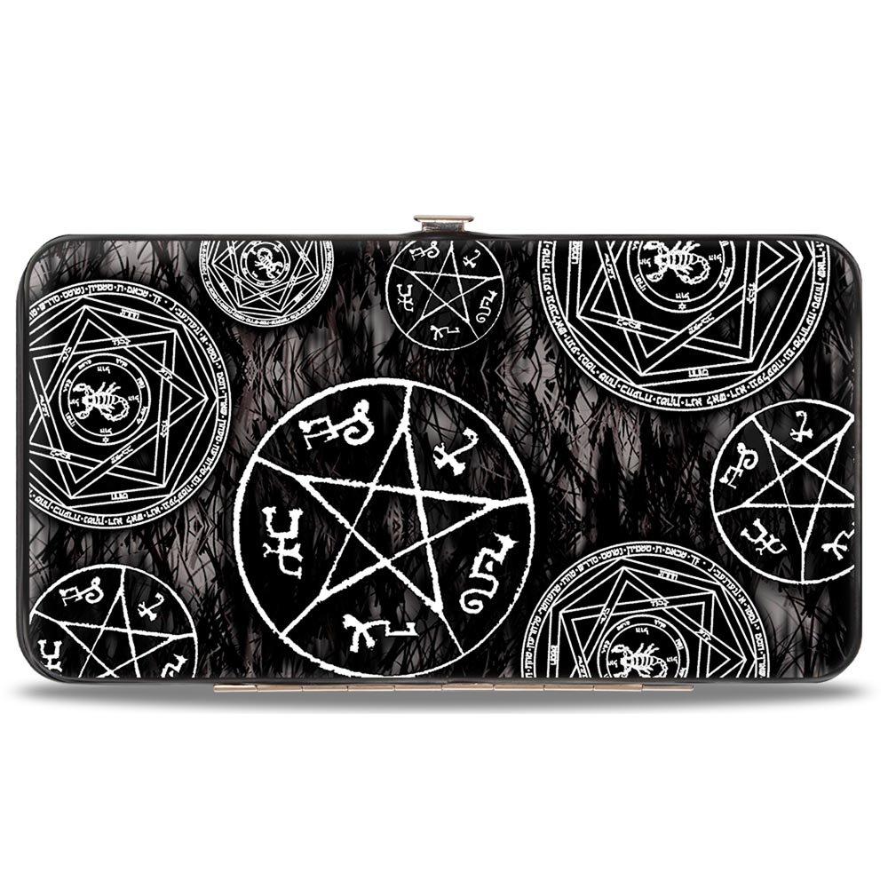 Buckle-Down Supernatural Devils Trap Pentagrams Vegan Leather Hinged Wallet, Size: One Size, Buckle Down