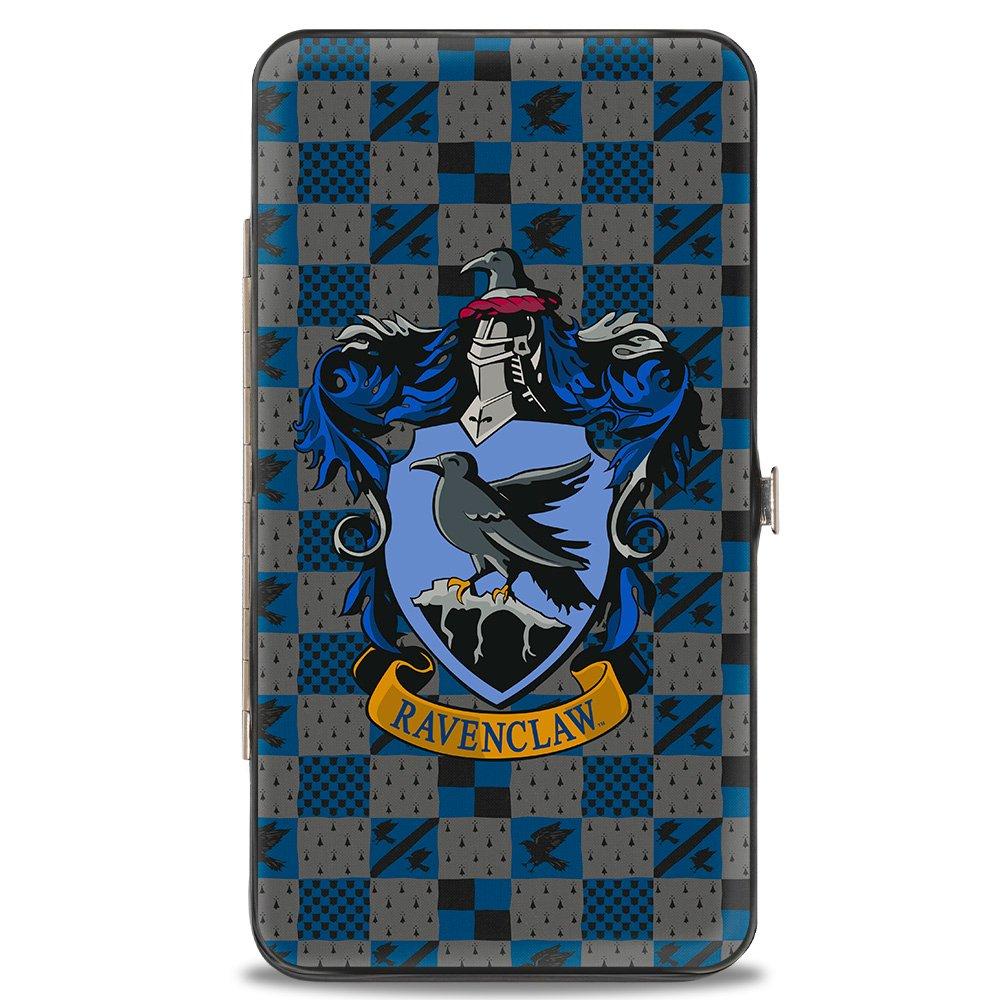 Buckle-Down The Wizarding World of Harry Potter Ravenclaw Crest Heraldry Checkers Vegan Leather Hinged Wallet