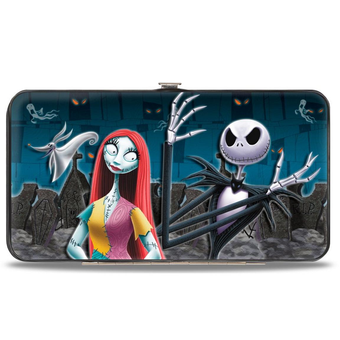 Buckle-Down Disney The Nightmare Before Christmas Oogie Boogie Scene Vegan Leather Hinged Wallet, Size: One Size, Buckle Down