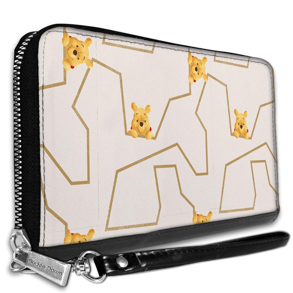 Buckle-Down Disney Winnie the Pooh Vegan Leather Zip Around Wallet