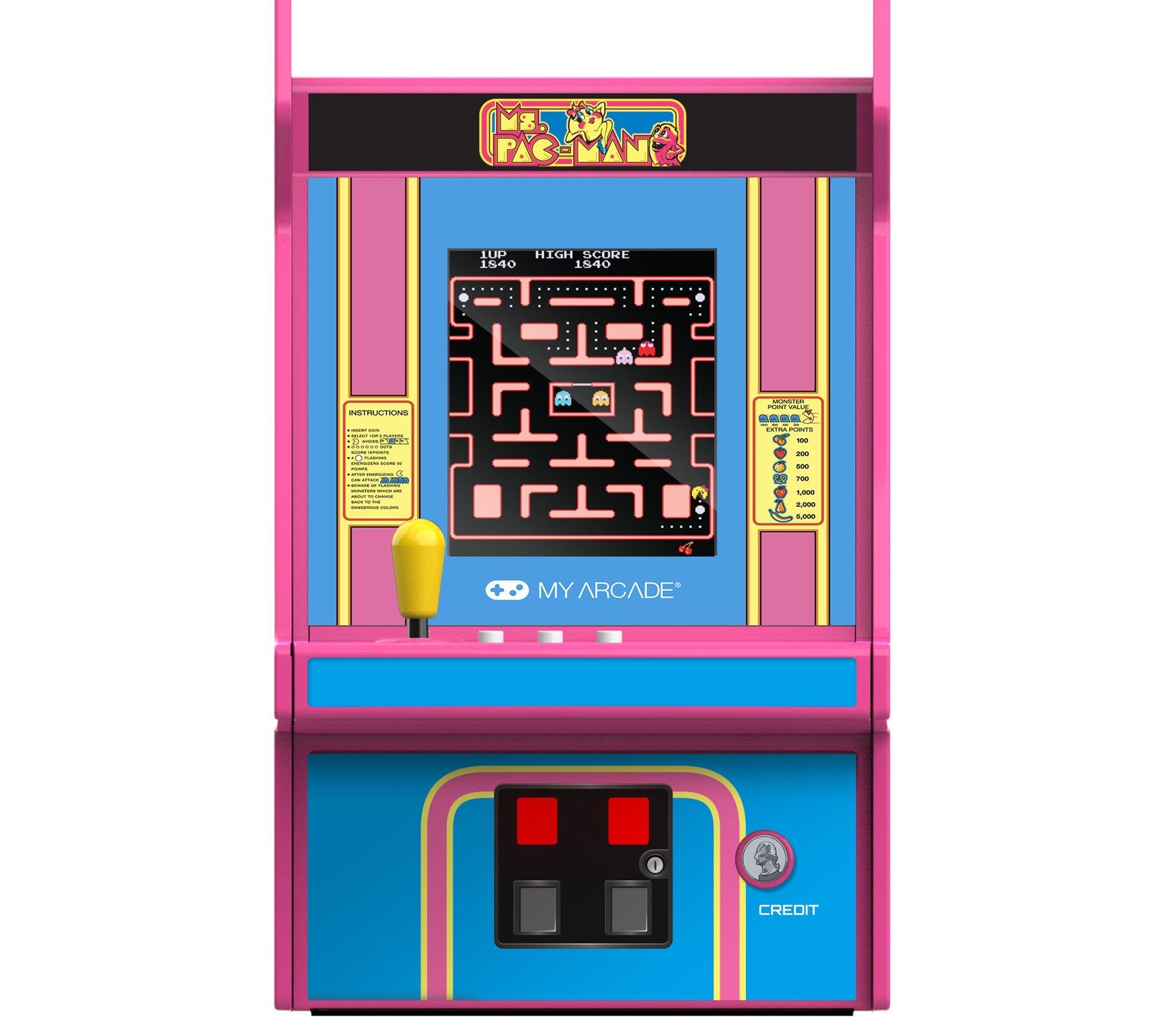 Arcade 1Up Arcade1Up 5-Game Micro Player Mini Arcade Machine: Ms. Pac-Man  Video Game – Fully Playable Electronic Games - Color Display – Speaker –