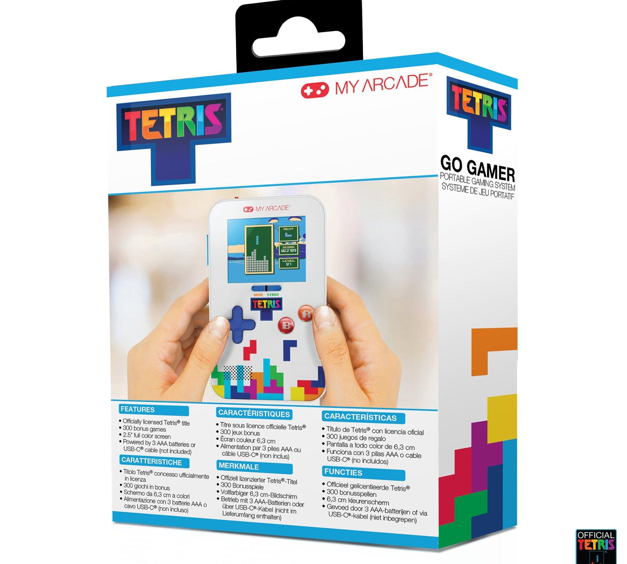 Handheld Game Console with Classical Retro Games Tetris Mario