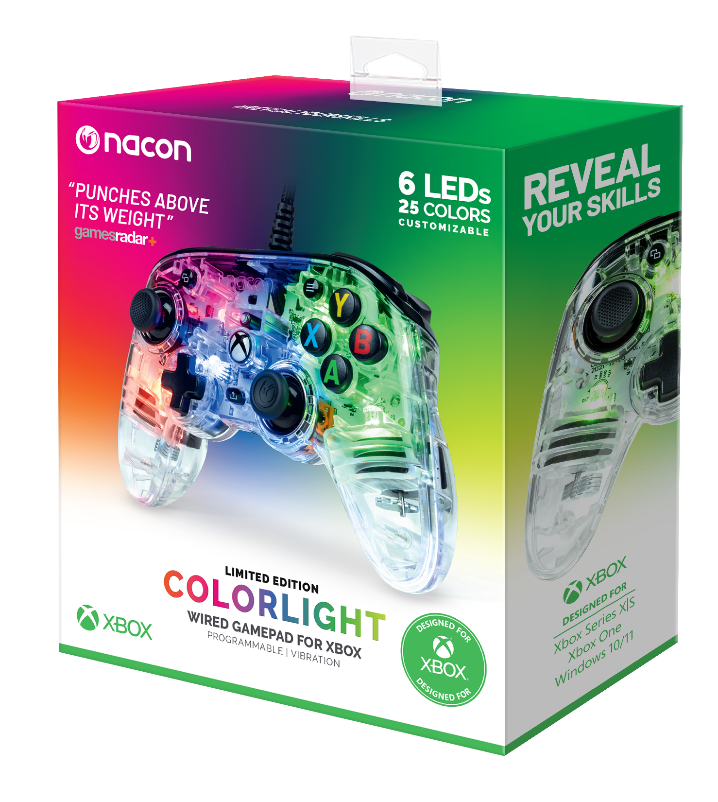 NACON Pro Compact Colorlight Nero, Trasparente USB Gamepad  Analogico/Digitale PC, Xbox One, Xbox Series S, Xbox Series X, Accessori  Xbox X e Xbox S in Offerta su Stay On