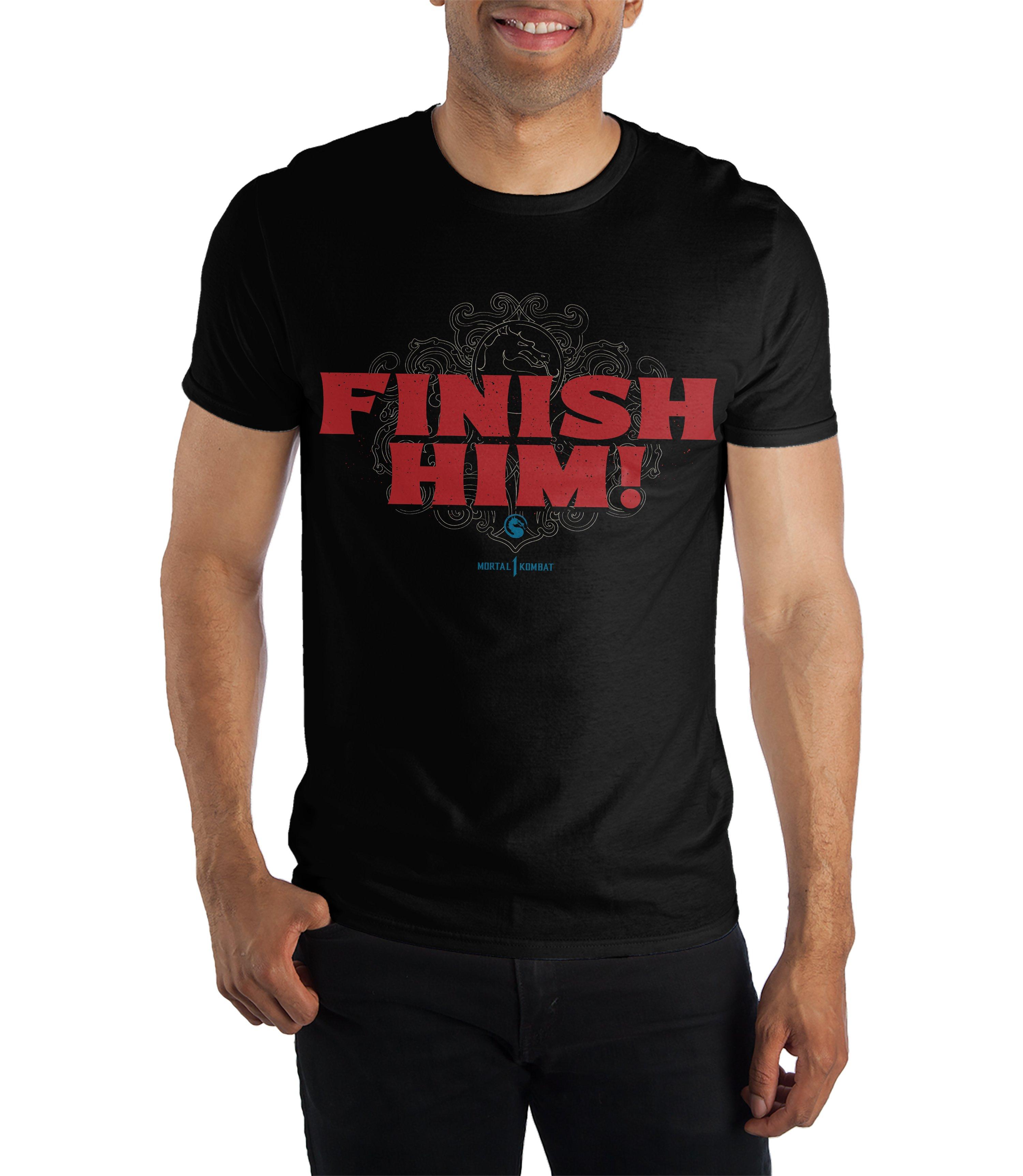 Mortal Kombat Finish Him Unisex Black Short Sleeve T-Shirt