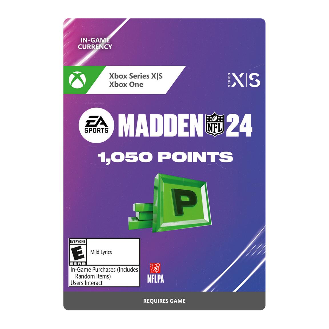 Electronic Arts Madden NFL 24: 1050 Madden Points - Xbox Series X/S -  7F6-00532