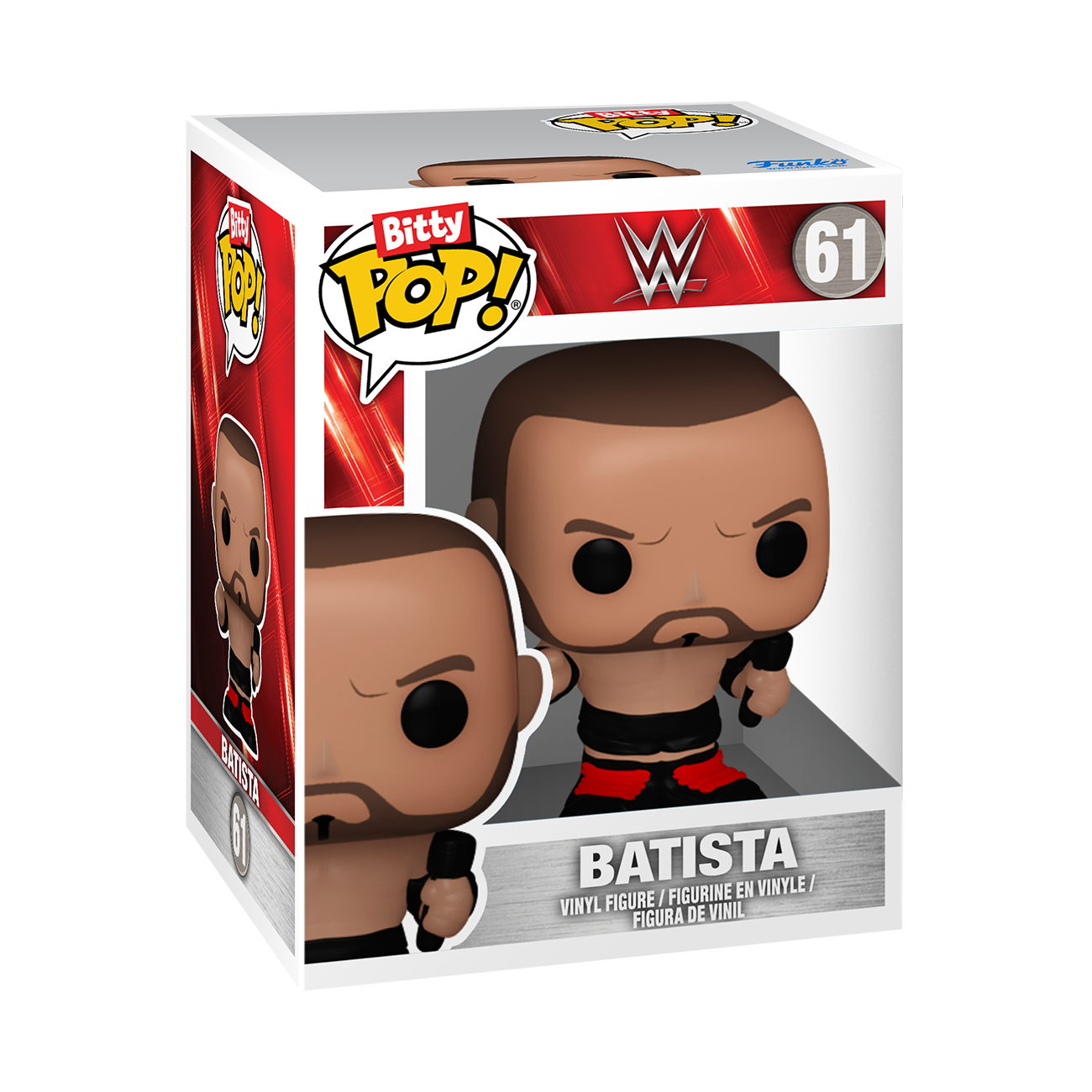 Funko Bitty POP! WWE Vinyl Figure Set 4-Pack (Undertaker, Batista, British Bulldog, Mystery Pop!)