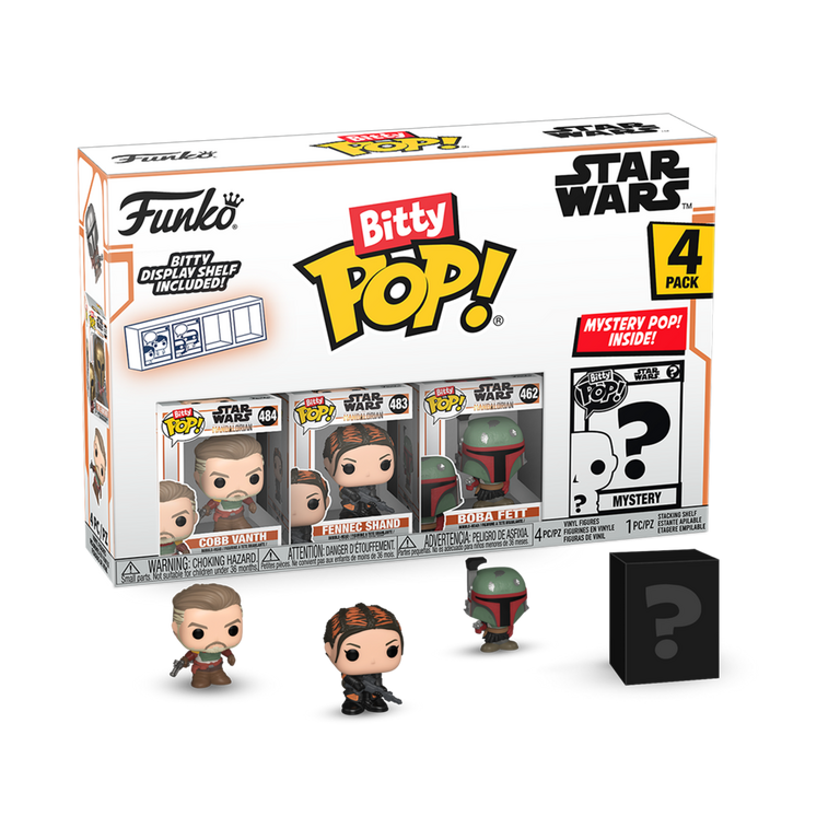Star Wars Pack 4 Figurines Pop! Movies Vinyl Retro Series 9 cm