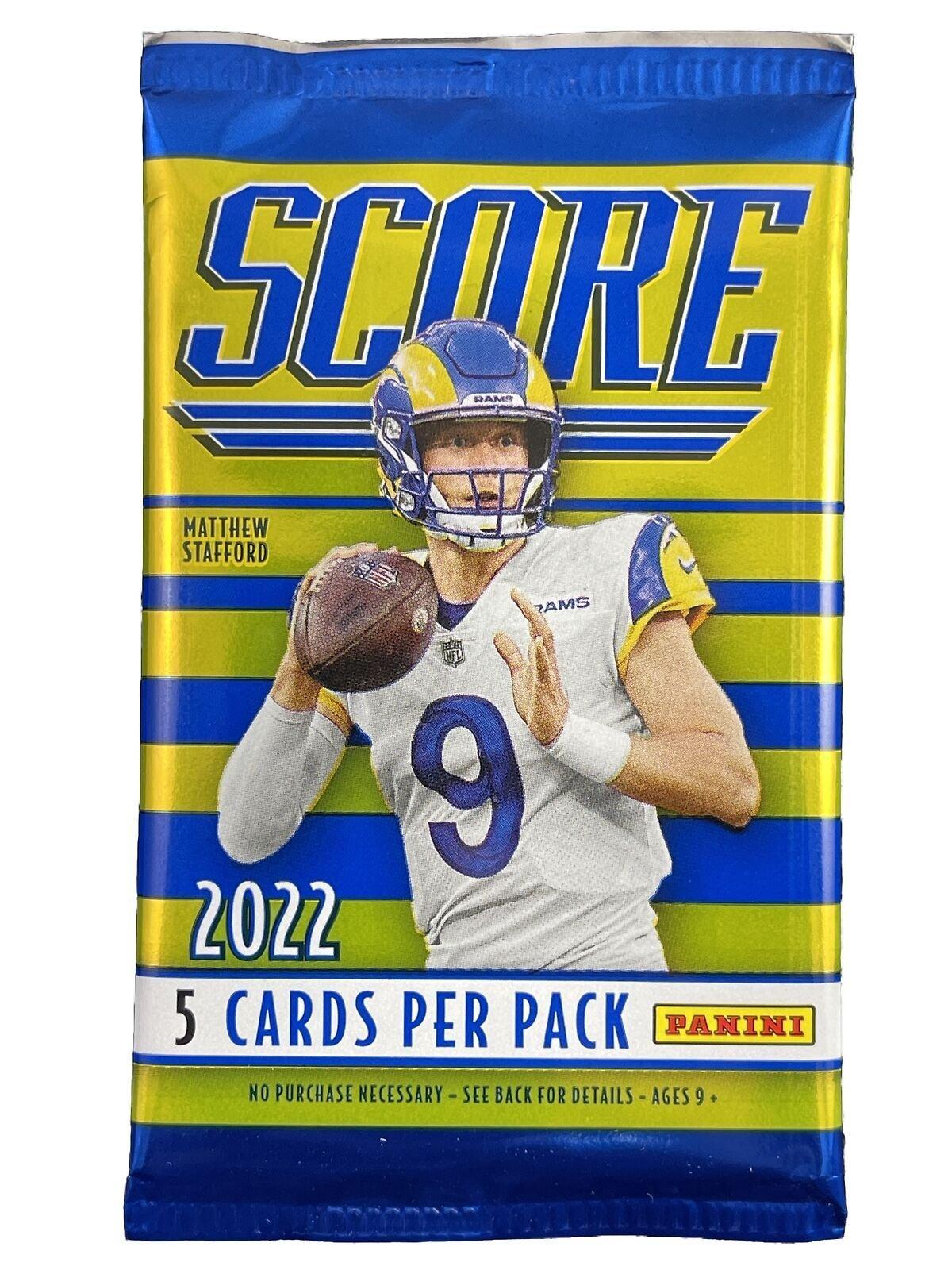 Panini 2022 Score NFL Football Trading Cards Individual Pack