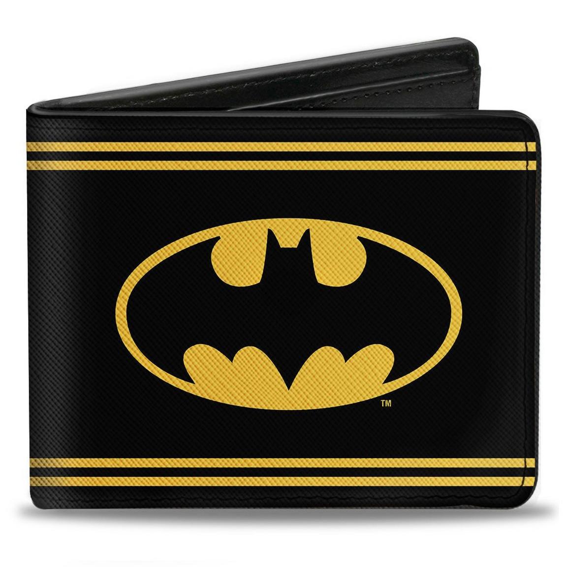 Buckle-Down DC Comics Batman Logo Bifold Wallet, Size: One Size, Buckle Down