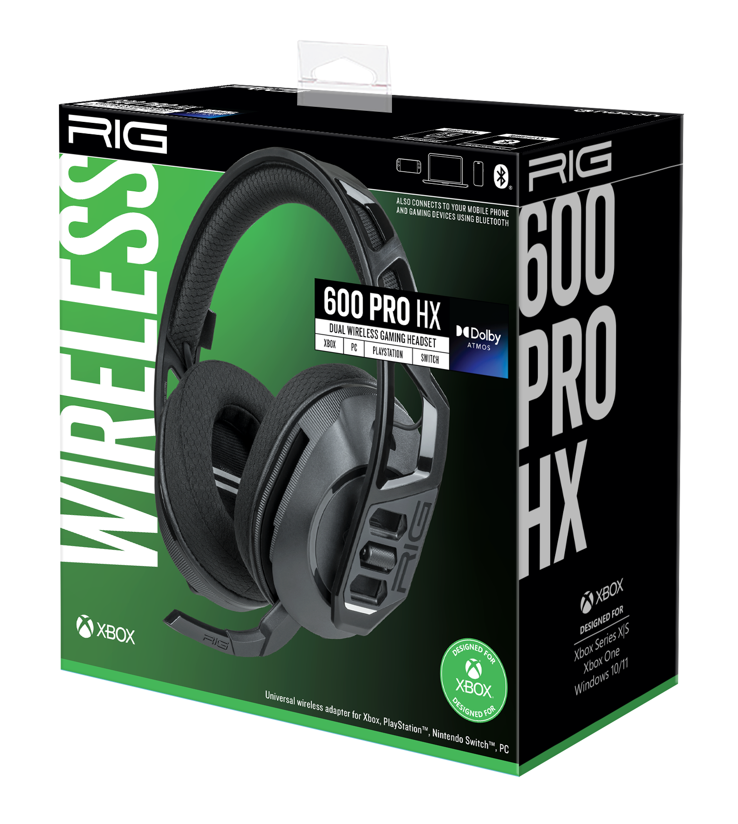 RIG 600 PRO HX Wireless Gaming Headset for Xbox Series X/S, PlayStation and PC - Black