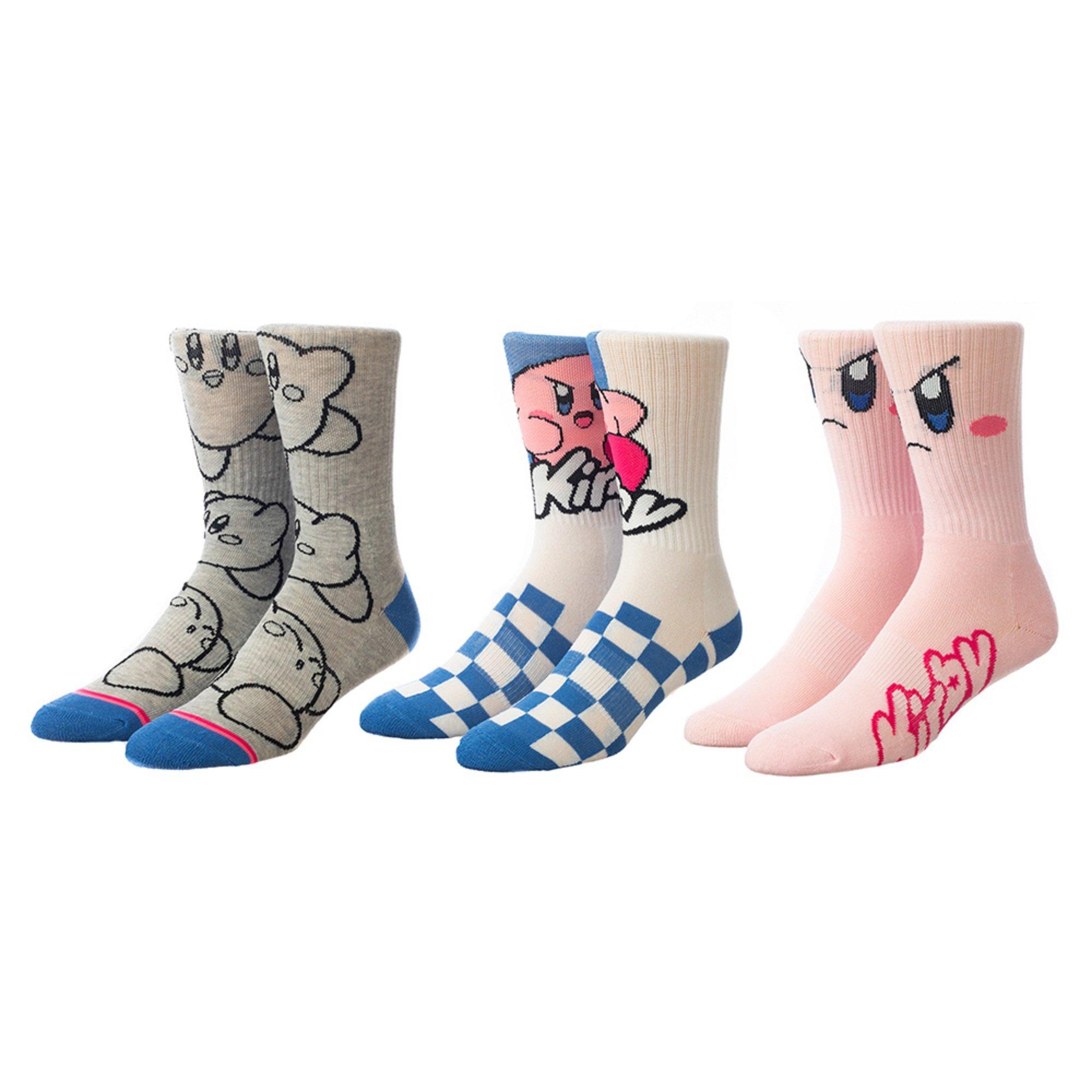Kirby Men's Athletic Casual Crew Socks 3-Pack
