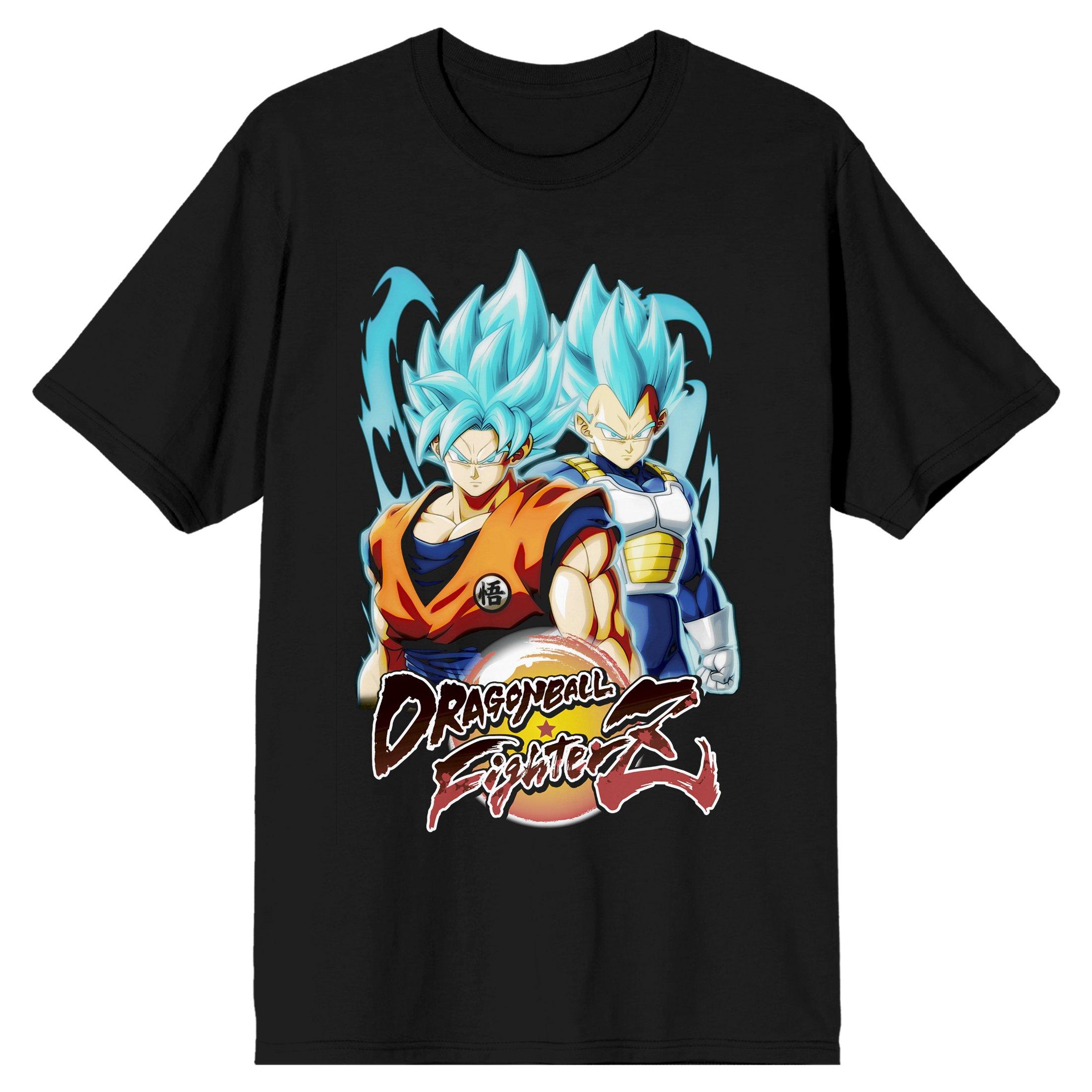 Dragon Ball FighterZ Characters Men's Black Graphic Crew Neck Short Sleeve T-Shirt