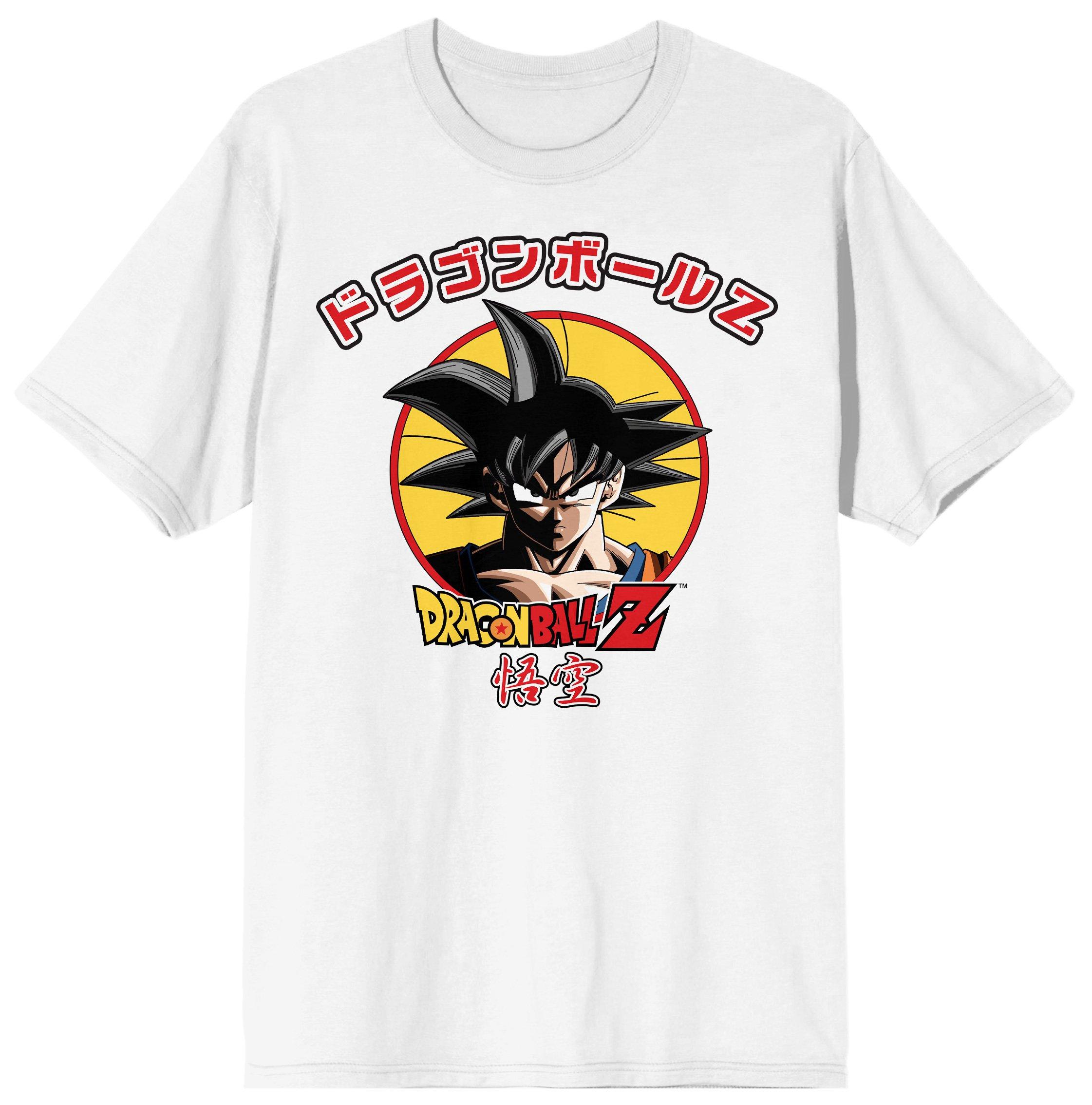 Dragon Ball Z Goku Kanji Men's White Short Sleeve Graphic T-Shirt ...