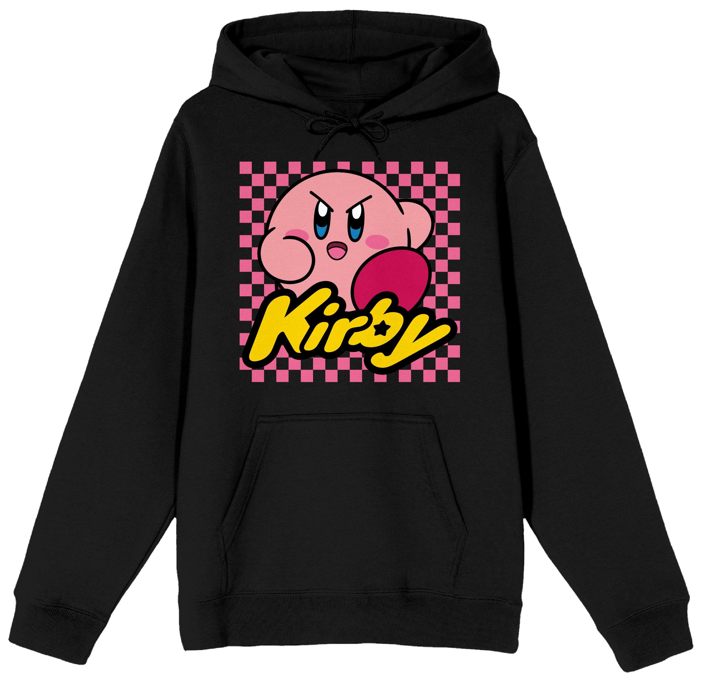 Kirby Scowl Checkerboard Men's Black Hooded Sweatshirt Hoodie