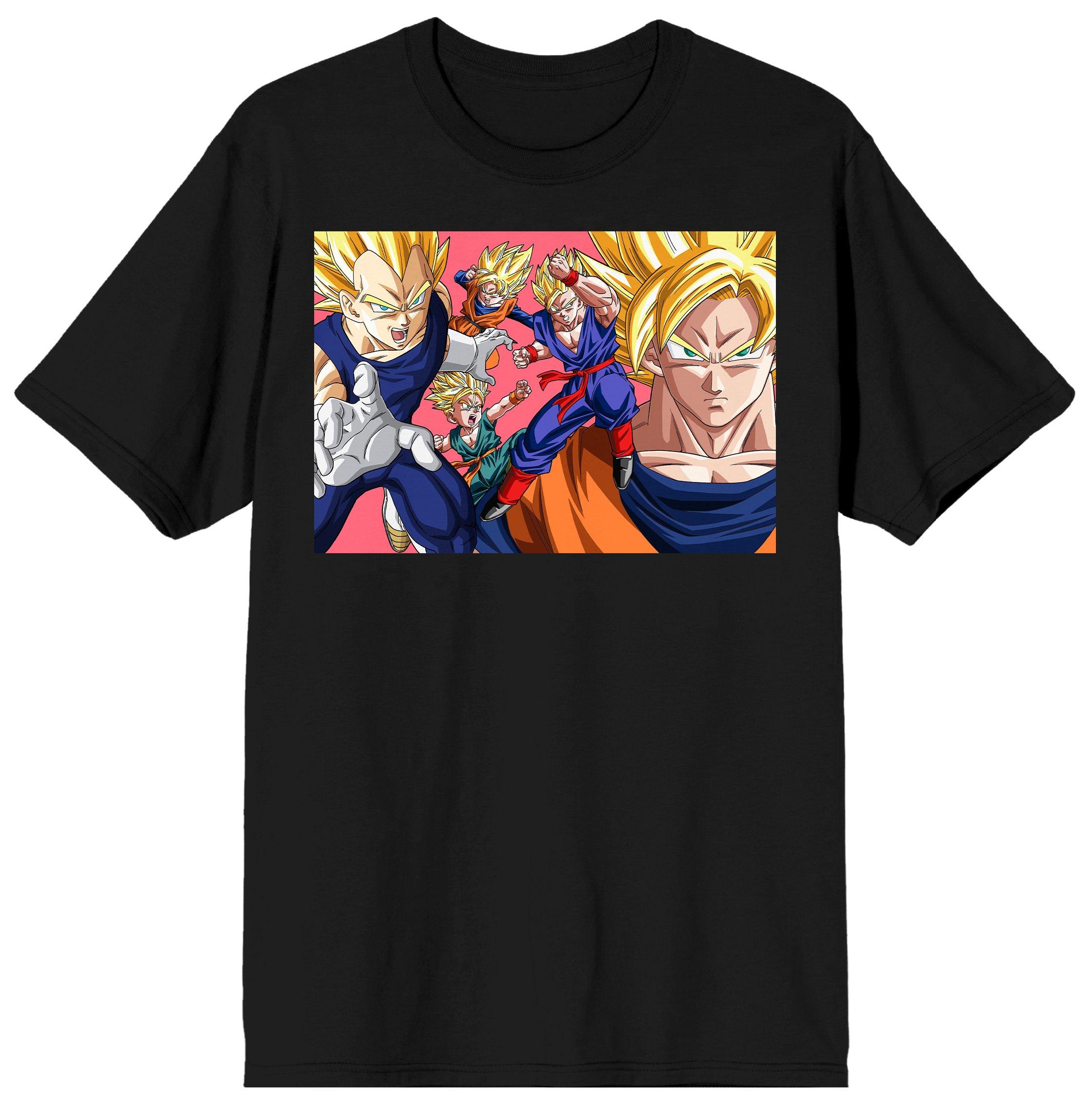 Dragon Ball Z Character Group Classic Men's Black Short Sleeve Graphic T-Shirt