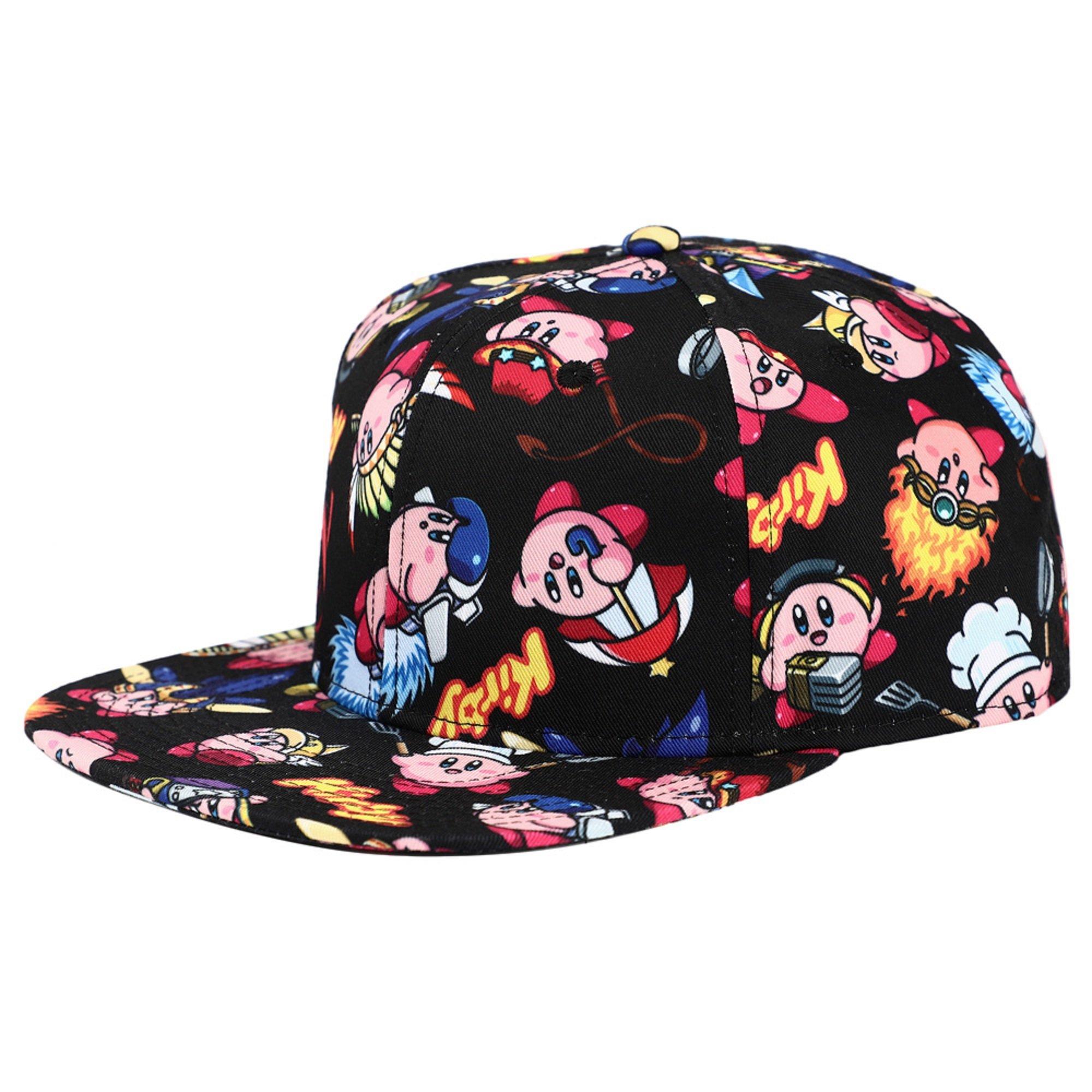 Kirby Sublimated All Over Print Flat Bill Snapback Hat