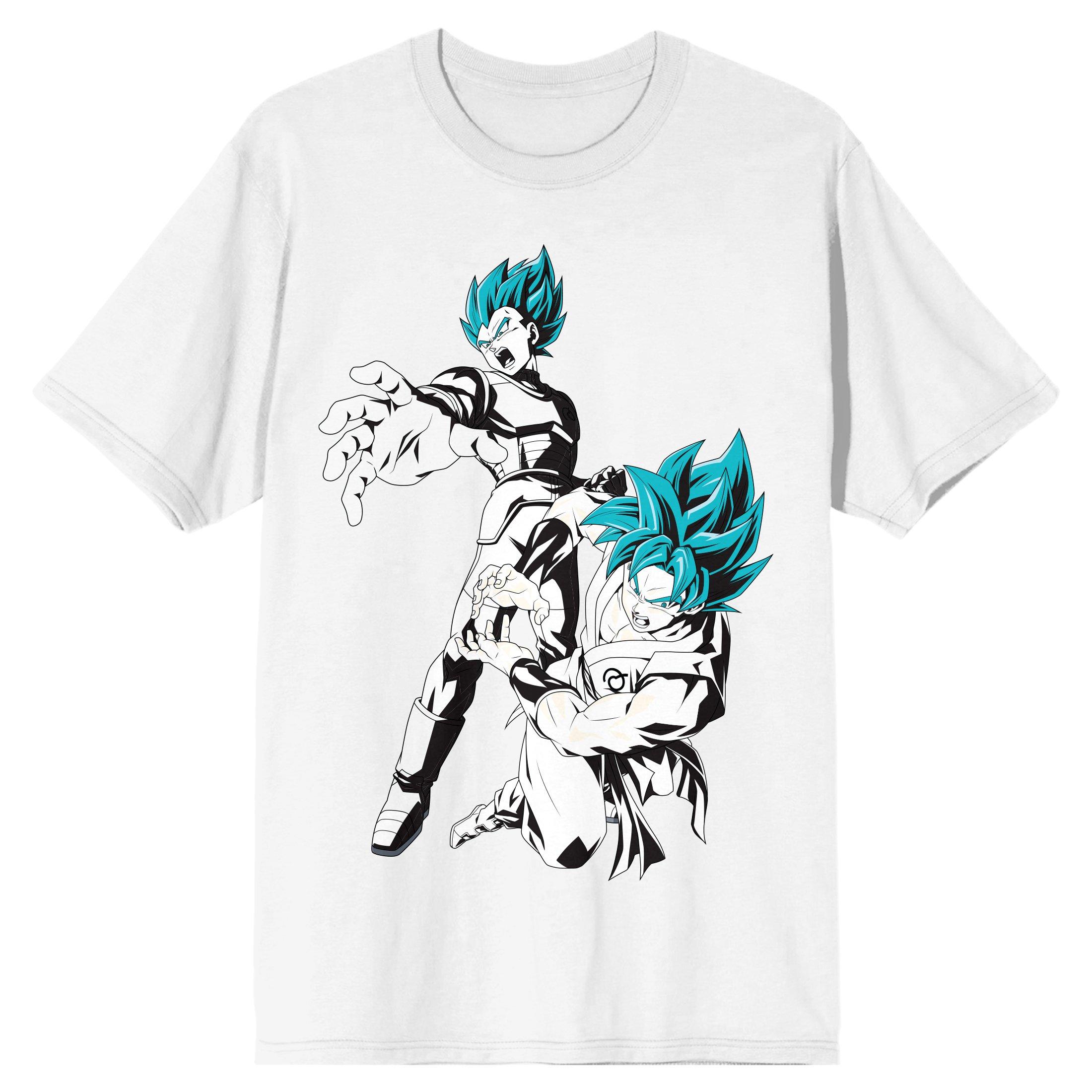 Dragon Ball Super Goku Vegeta Anime Men s White Short Sleeve T