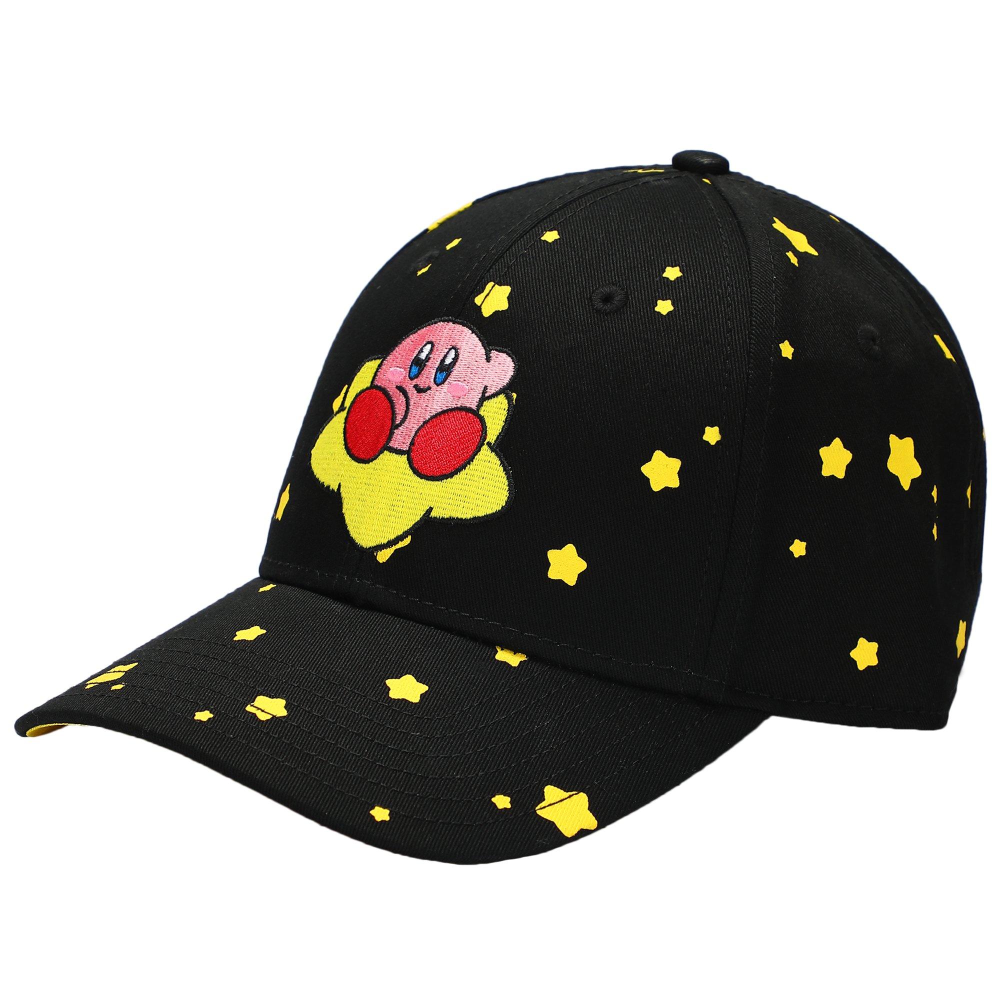 https://media.gamestop.com/i/gamestop/20008130/Kirby-Embroidered-Logo-Pre-Curved-Mens-Ball-Cap-Hat