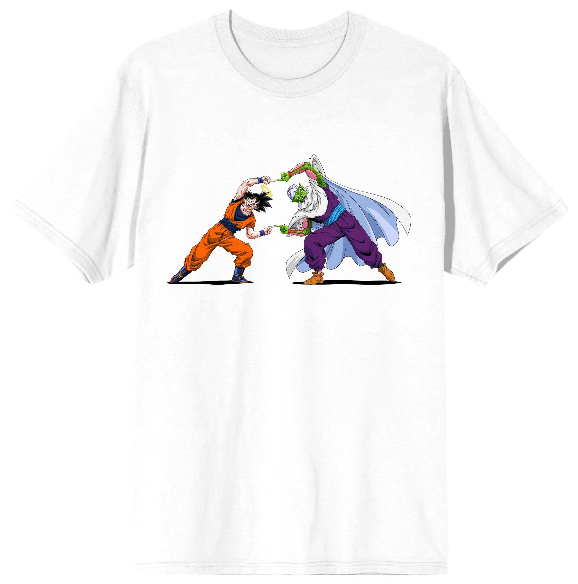 Dragon Ball Z Goku and Piccolo Fusion Men's White Short Sleeve Graphic T-Shirt, Size: Small, Bioworld Merchandising