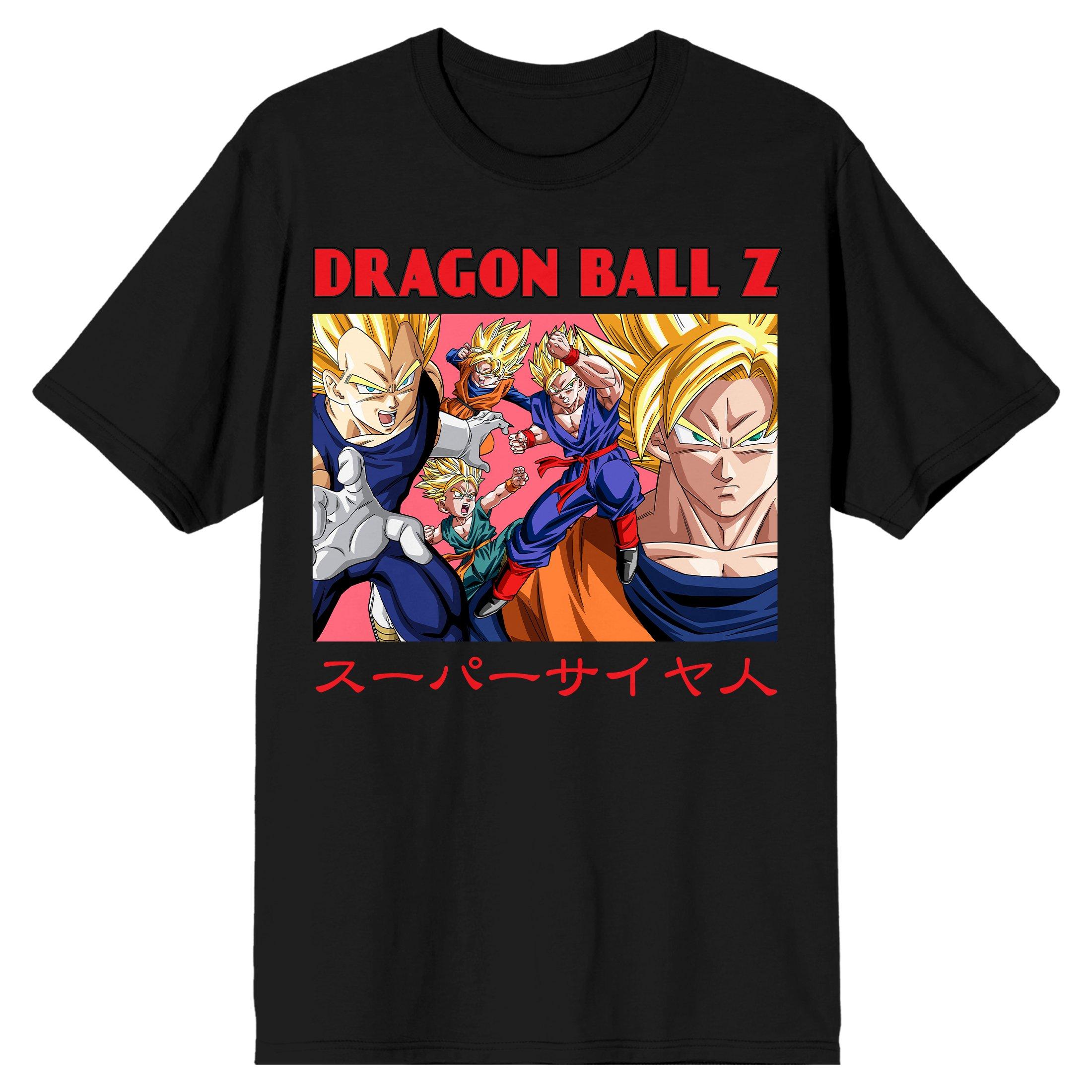 Dragon Ball Z Super Saiyan Group Art Men's Black Short Sleeve T-Shirt
