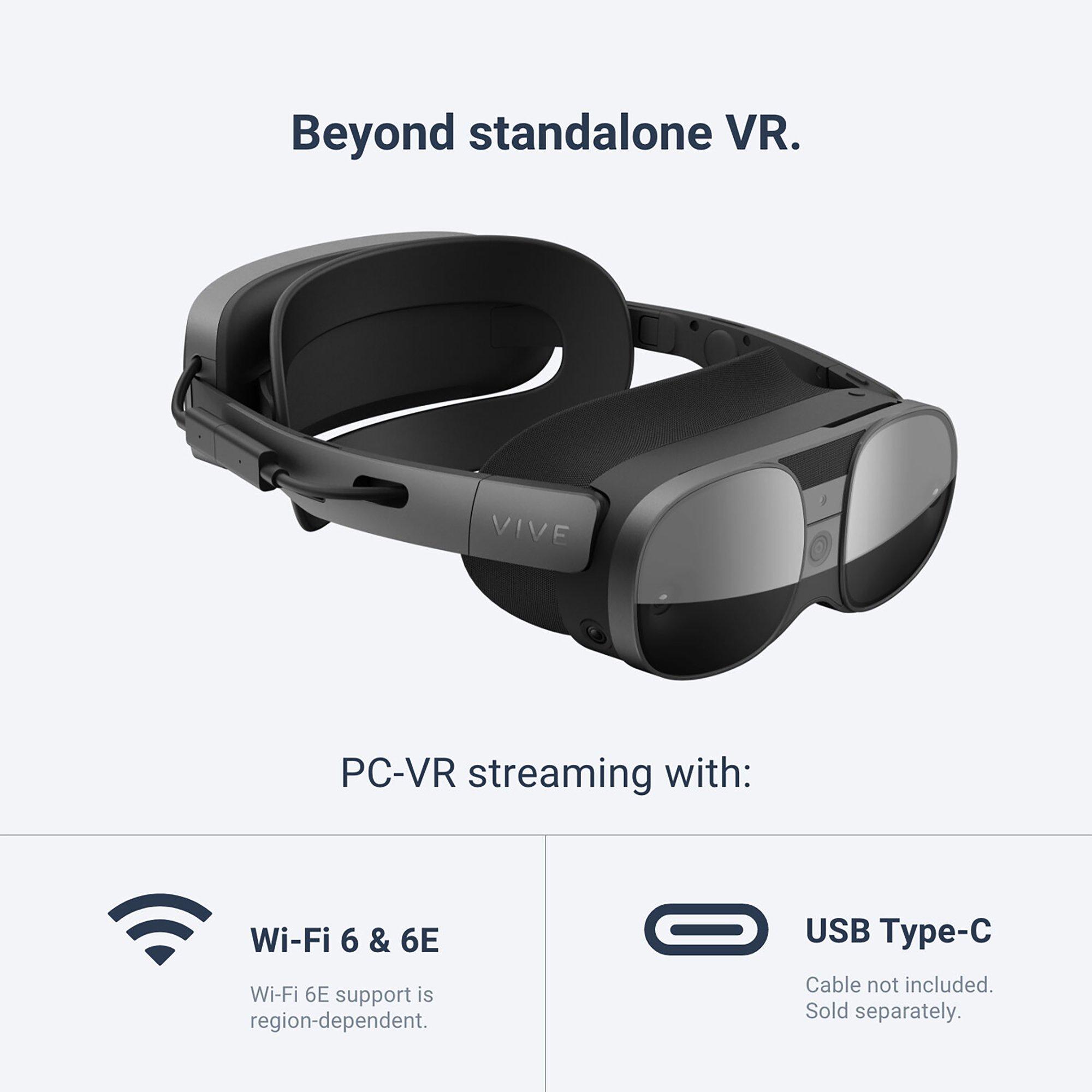 HTC VIVE XR Elite Virtual Reality Headset and Controllers