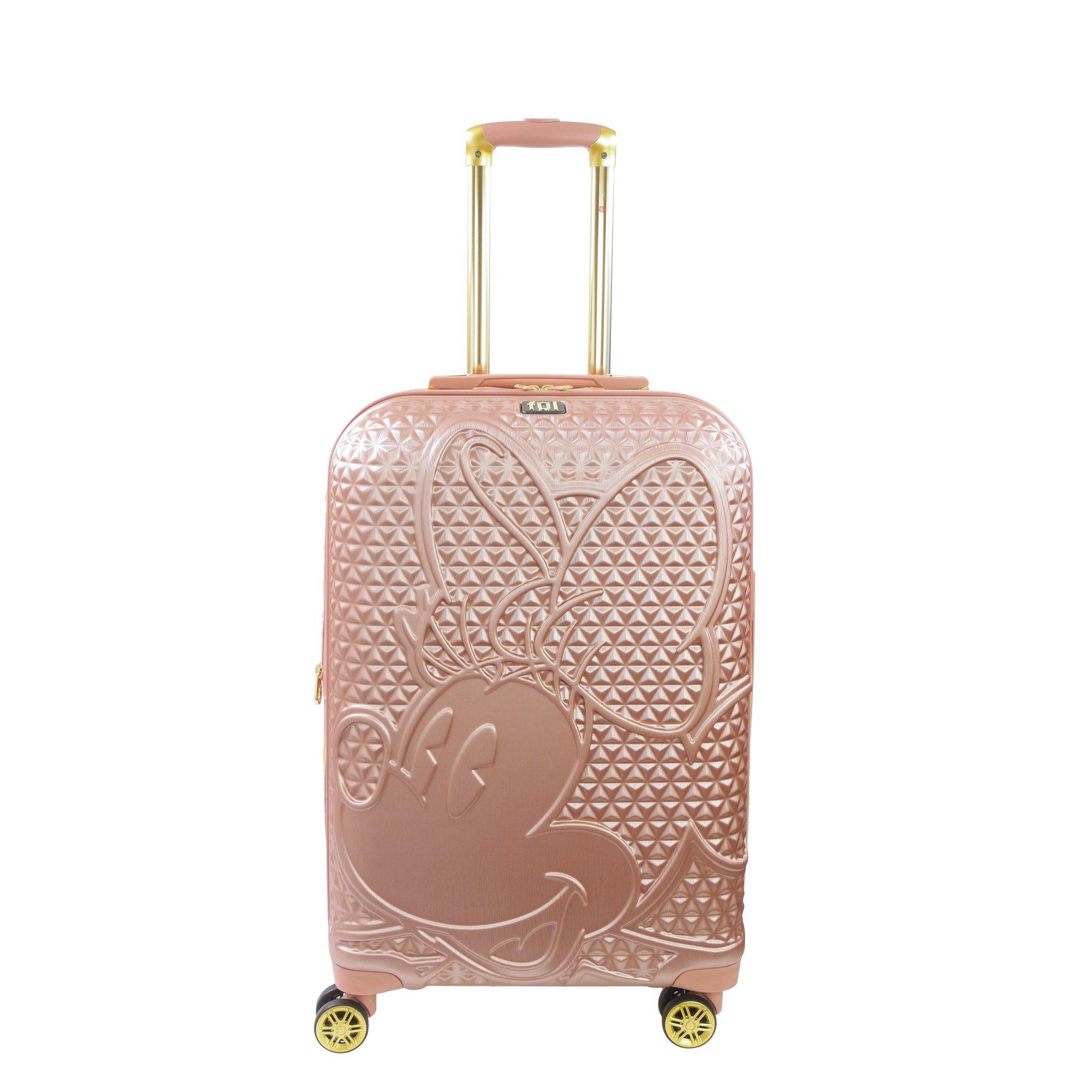 FUL Disney Textured Minnie Mouse 25-in Hard-Sided Luggage - Rose Gold, Concept One, Rosegold