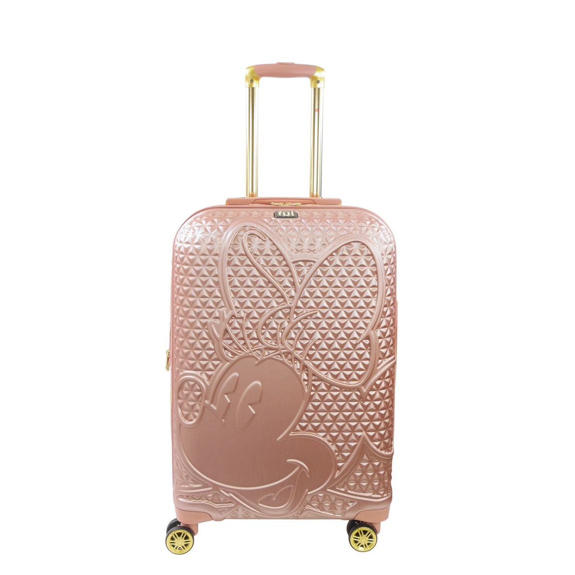 Concept One Disney Ful Textured Minnie Mouse 25-in Hard-Sided Luggage - Rose Gold, Rosegold