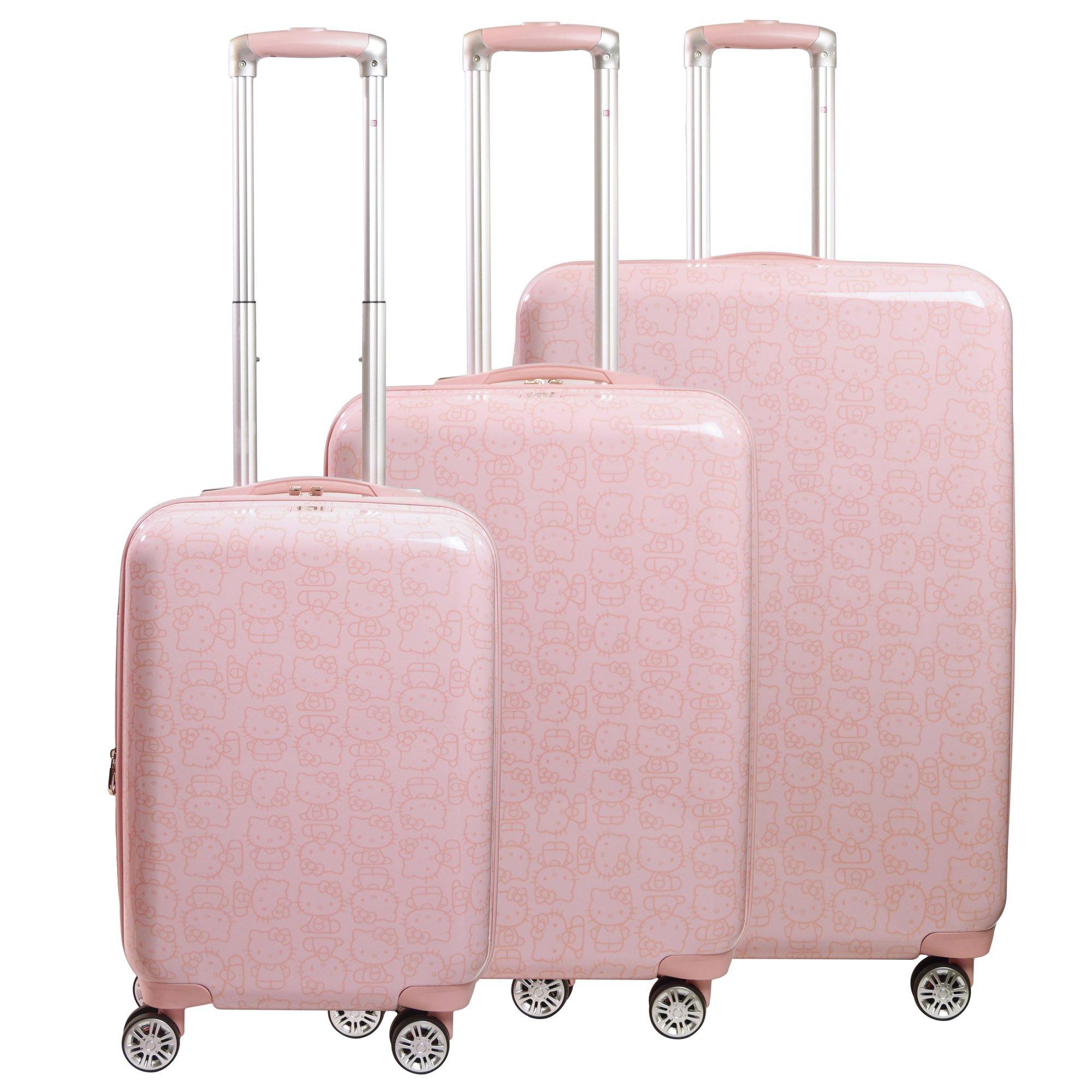 Hello Kitty Pose Print Hard-Sided Carry-On Luggage 3-Piece Set - Pink, Concept One