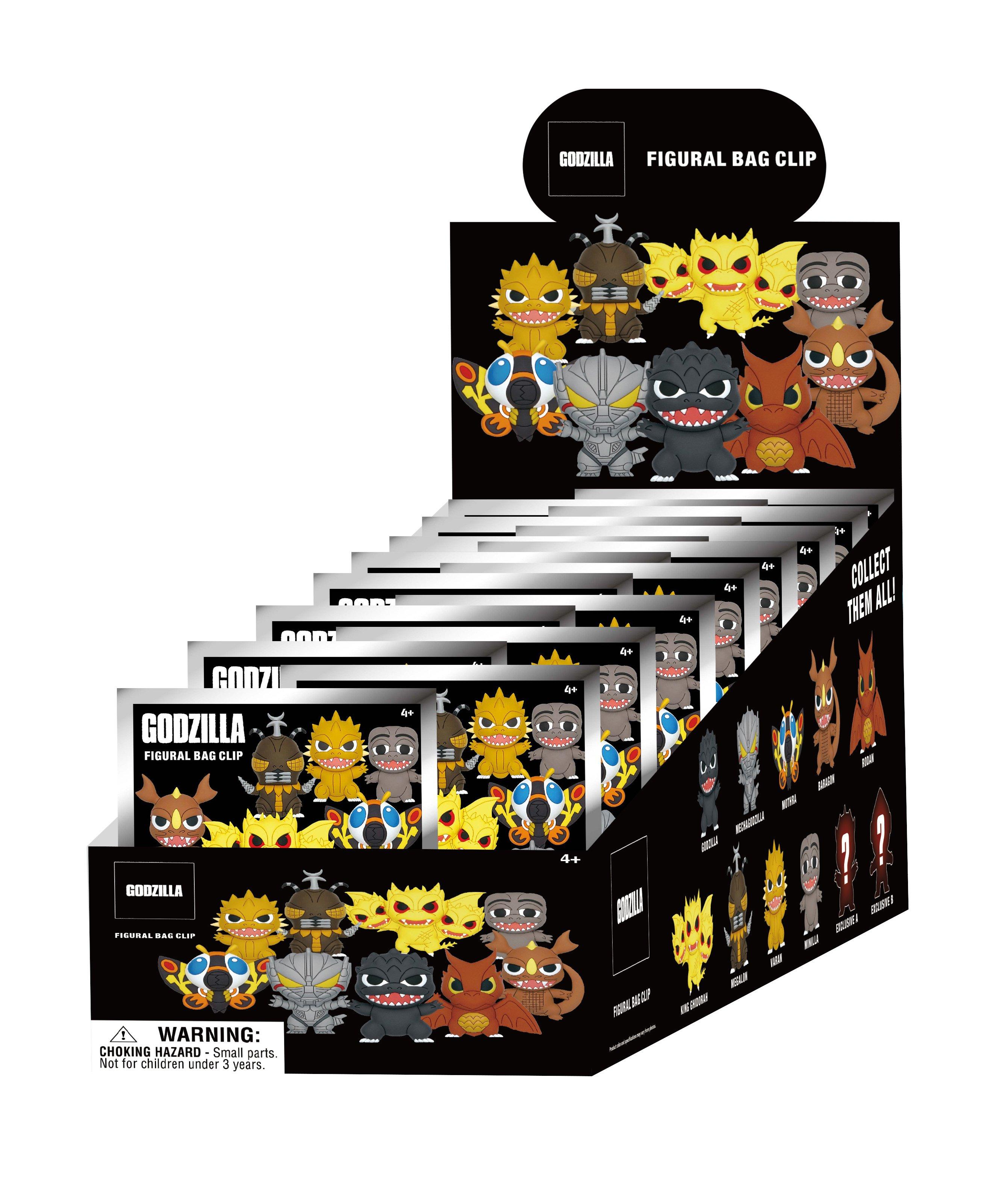 Godzilla 3D Foam Bag Clip Series 1  (Styles May Vary)