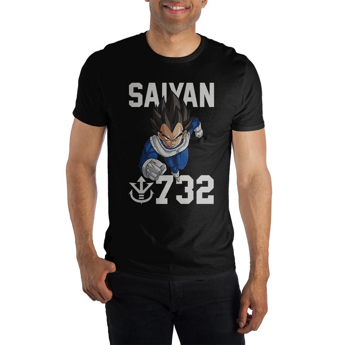 Dragon Ball Saiyan Army Vegeta Men's Short Sleeve Graphic T-Shirt, Size: Large, Bioworld Merchandising