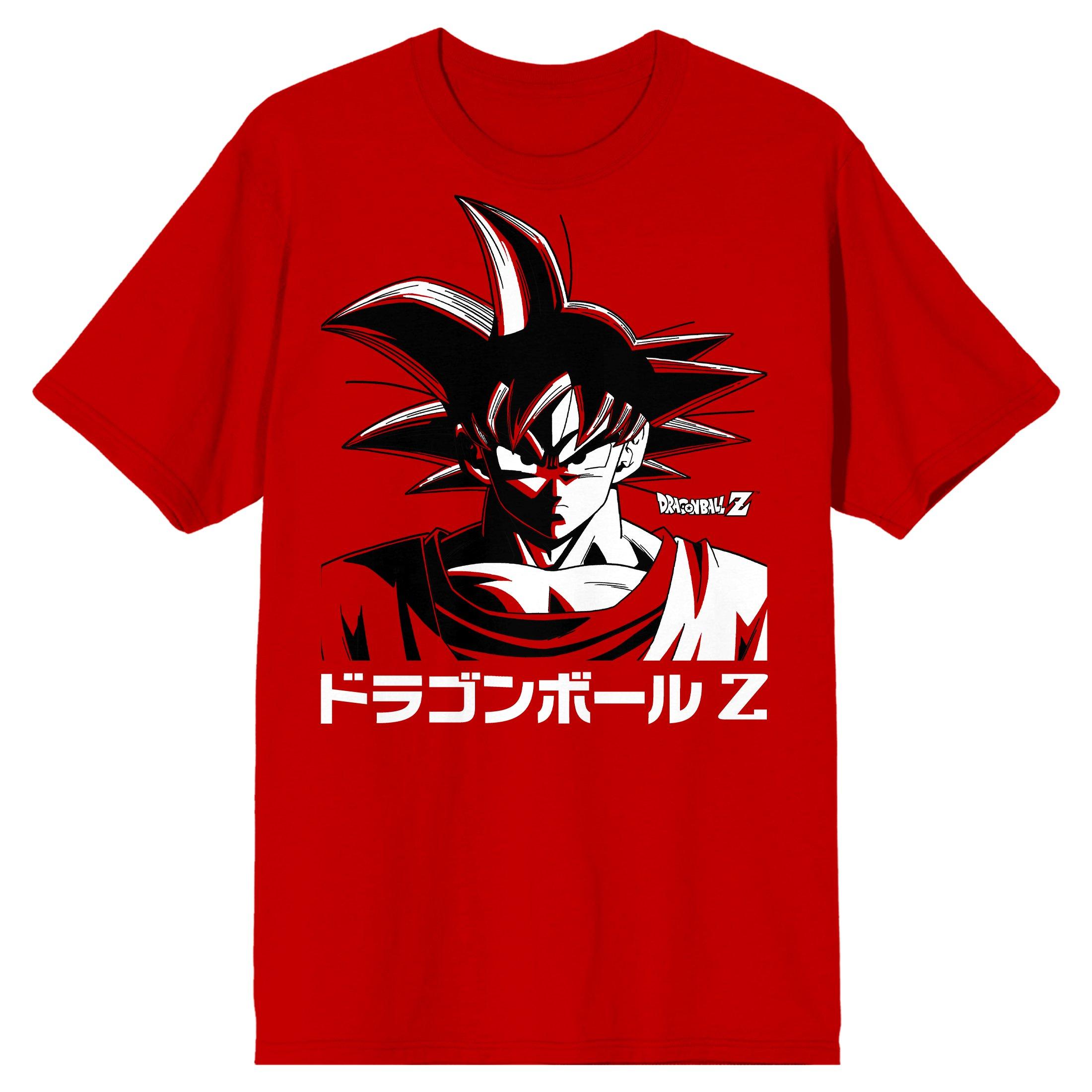 Dragon Ball Z Goku Kanji Men's Red Graphic T-Shirt, Size: XL, Bioworld Merchandising