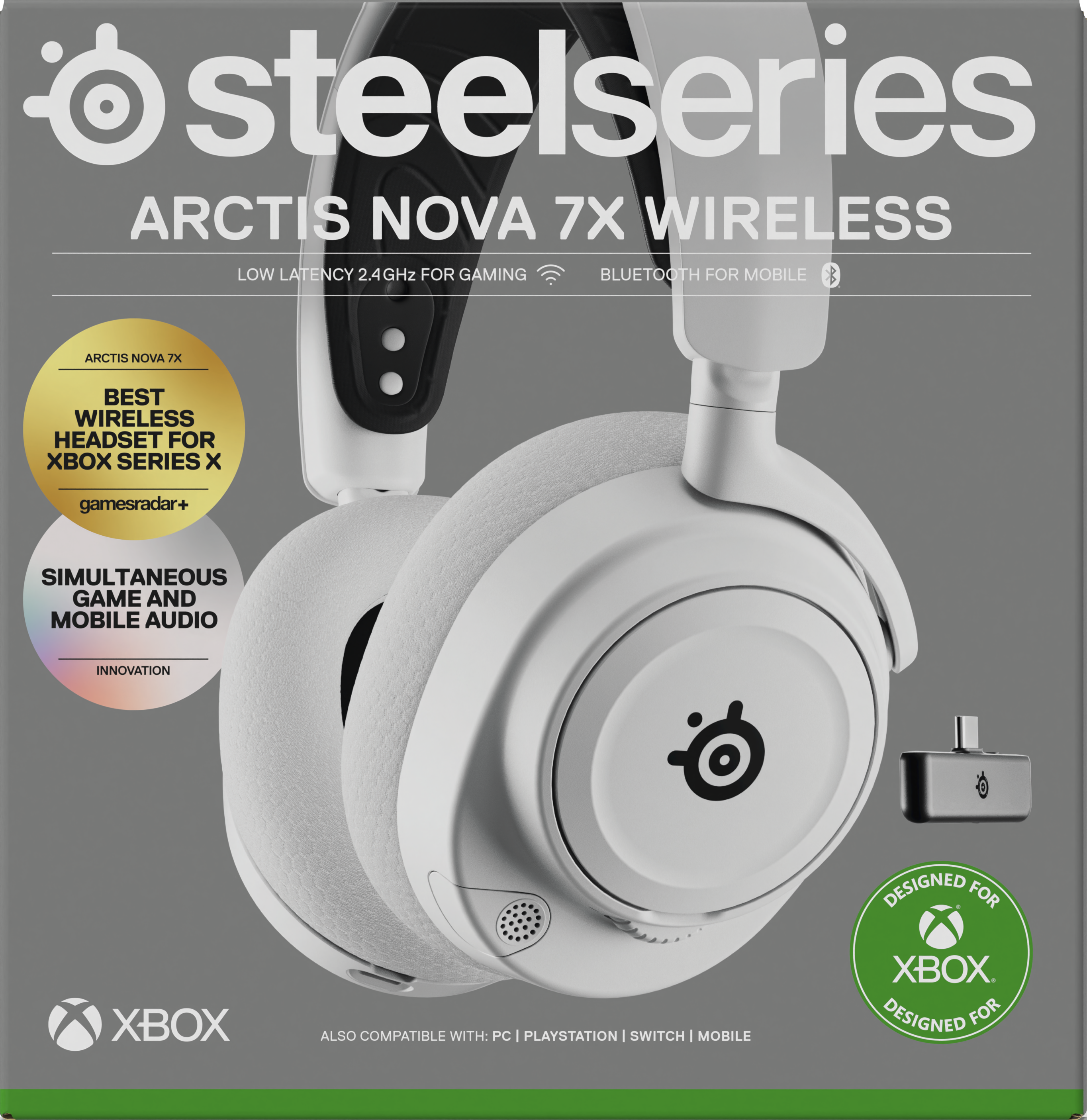 SteelSeries Arctis Nova 7X Wireless Gaming Headset for Xbox, PC, Mac,  PlayStation, and Switch - White