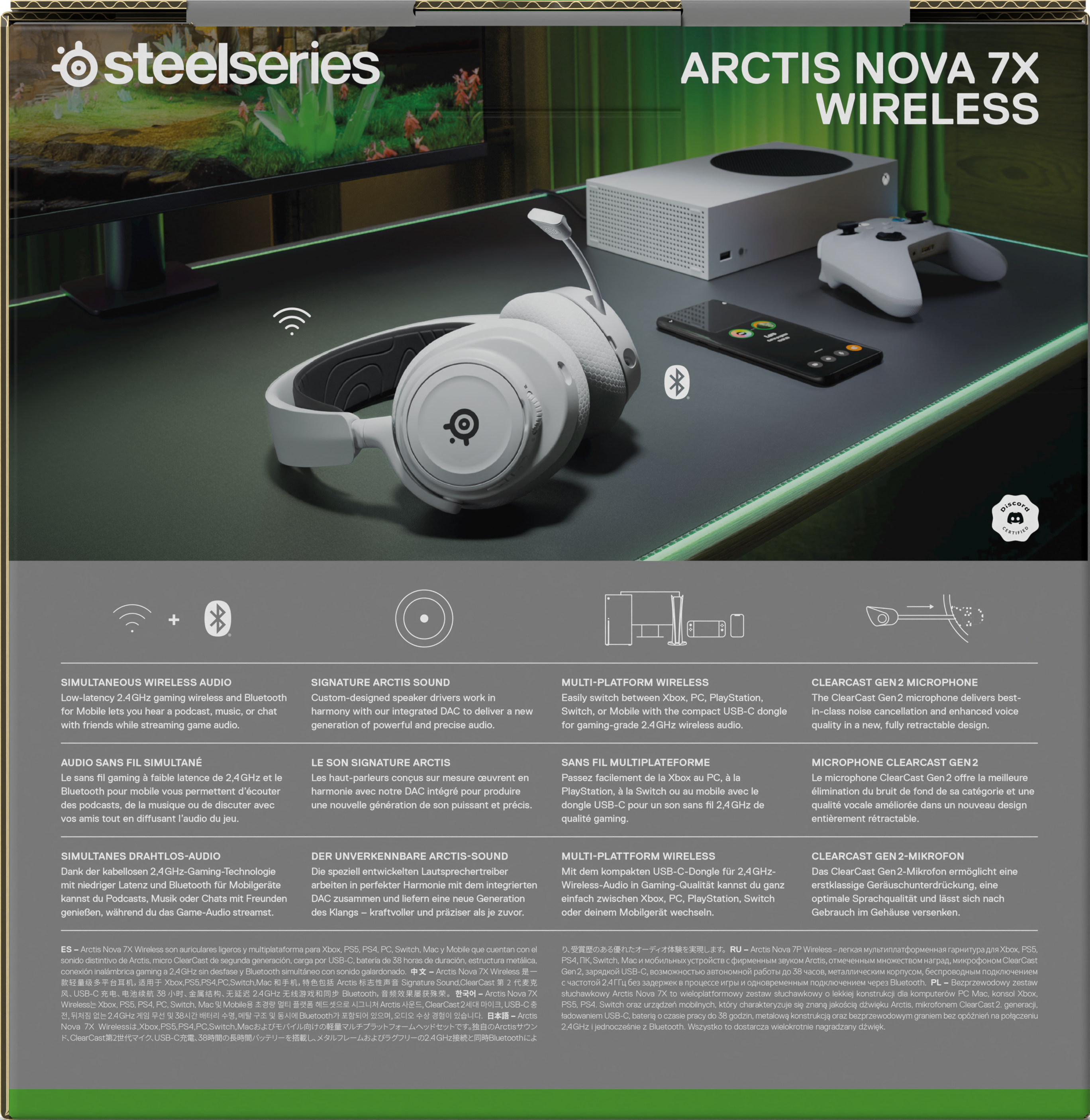 Casque de jeu sans fil Arctis Nova 7X de SteelSeries - Blanc