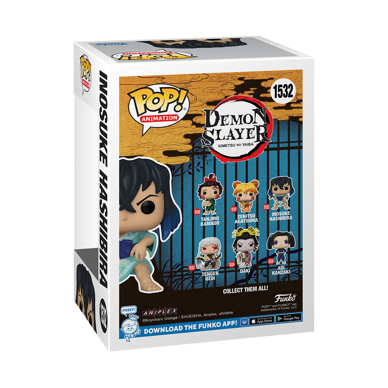 Funko POP! Animation: Demon Slayer: Kimetsu no Yaiba Inosuke Hashibira (Kimono) 3.95-in Vinyl Figure