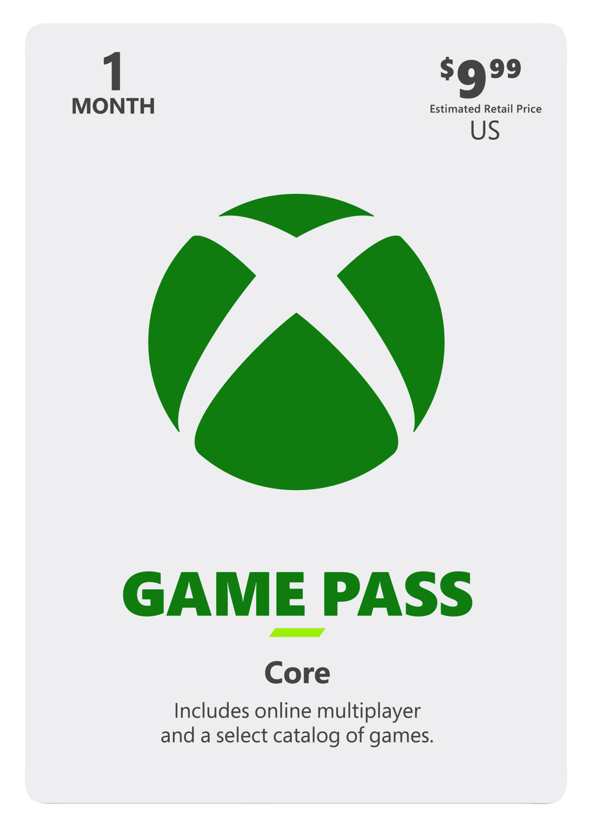 Xbox Game Pass Core - 1 Month Membership