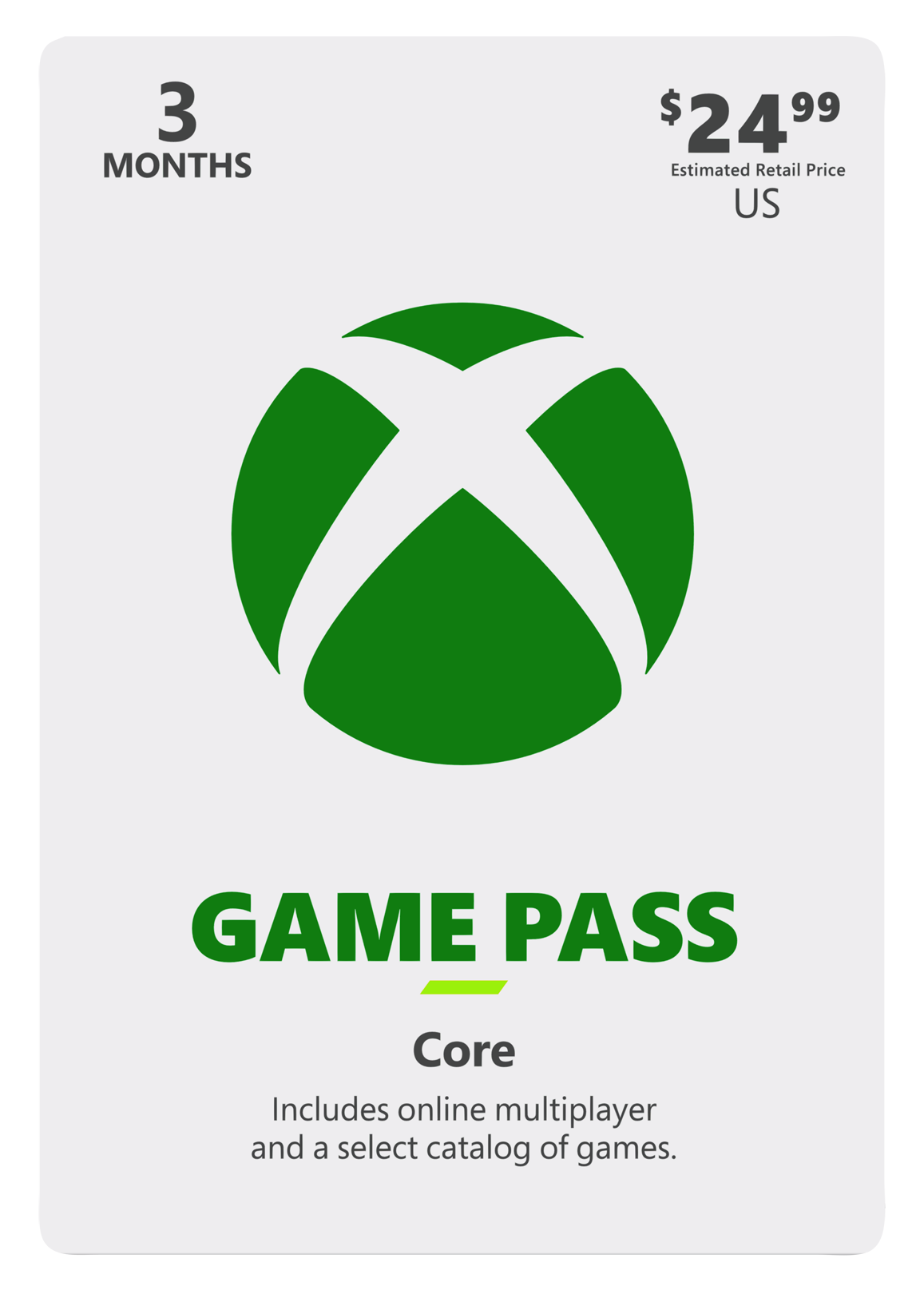 Xbox Live Gold - Xbox Game Pass Core 3 Months WW