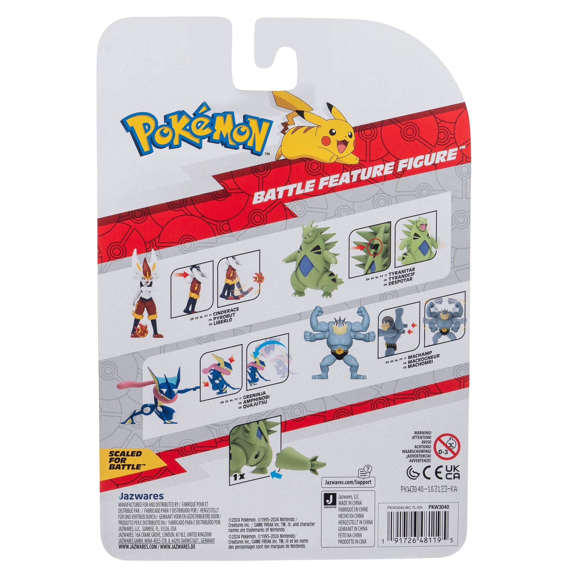 Jazwares Pokemon Tyranitar 4.5-in Battle Feature Figure