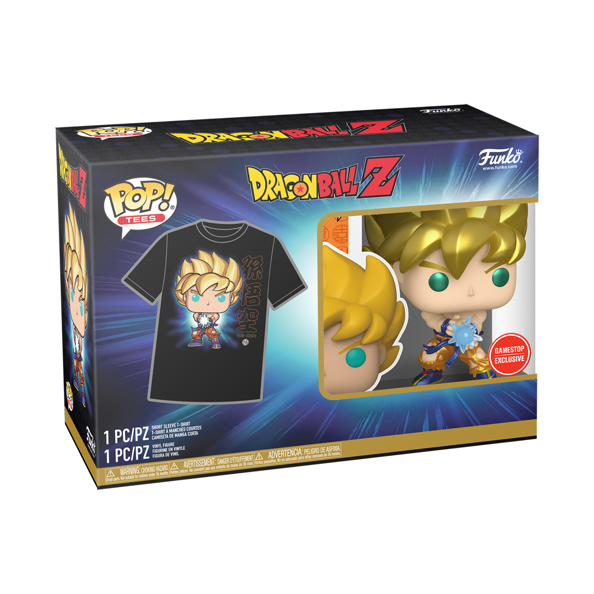 Funko POP! and Tee: Dragon Ball Z Goku Vinyl Figure and Unisex T-Shirt  Gamestop Exclusive