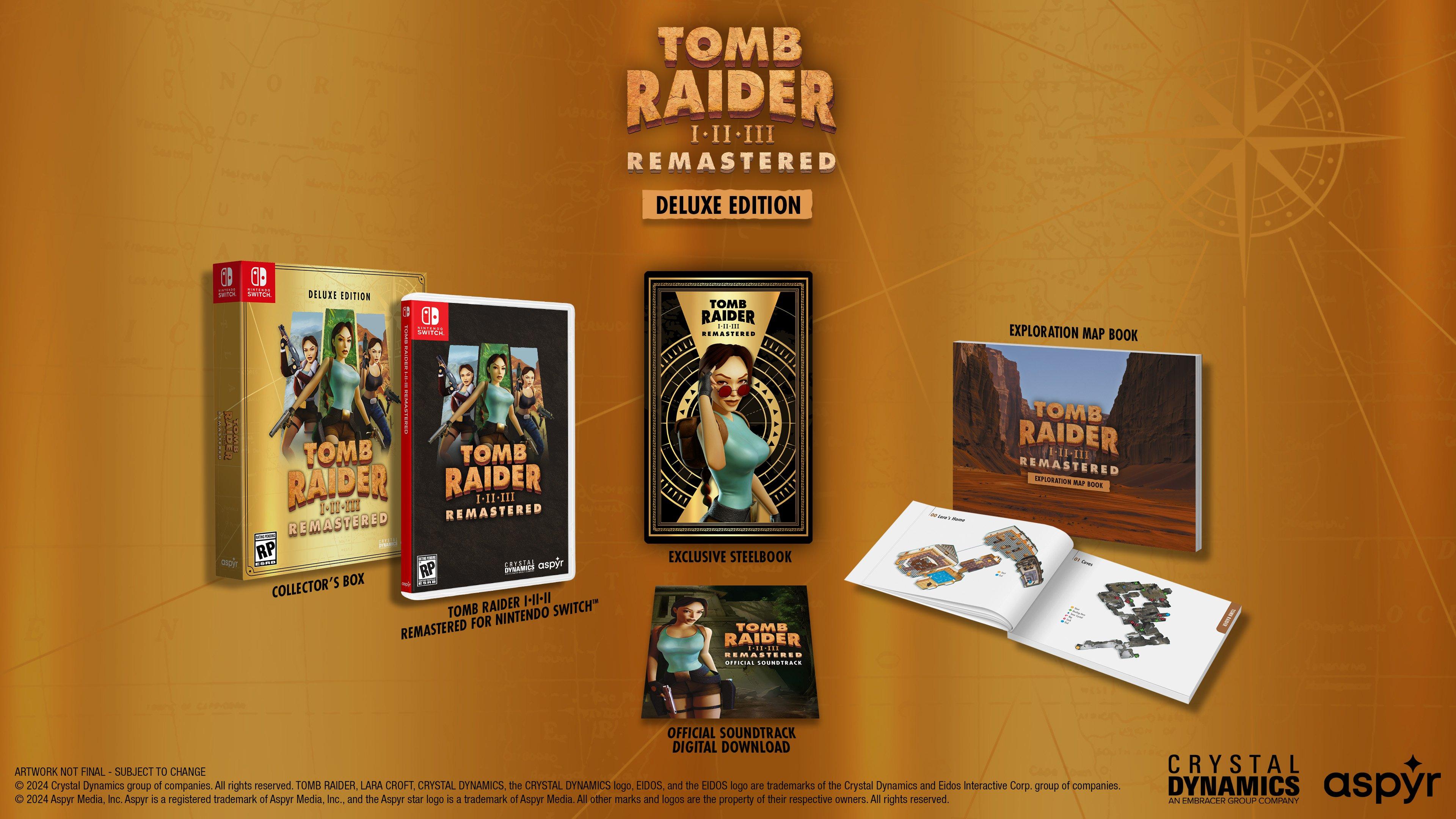 Tomb Raider I-III Remastered Starring Lara Croft Deluxe - Nintendo Switch