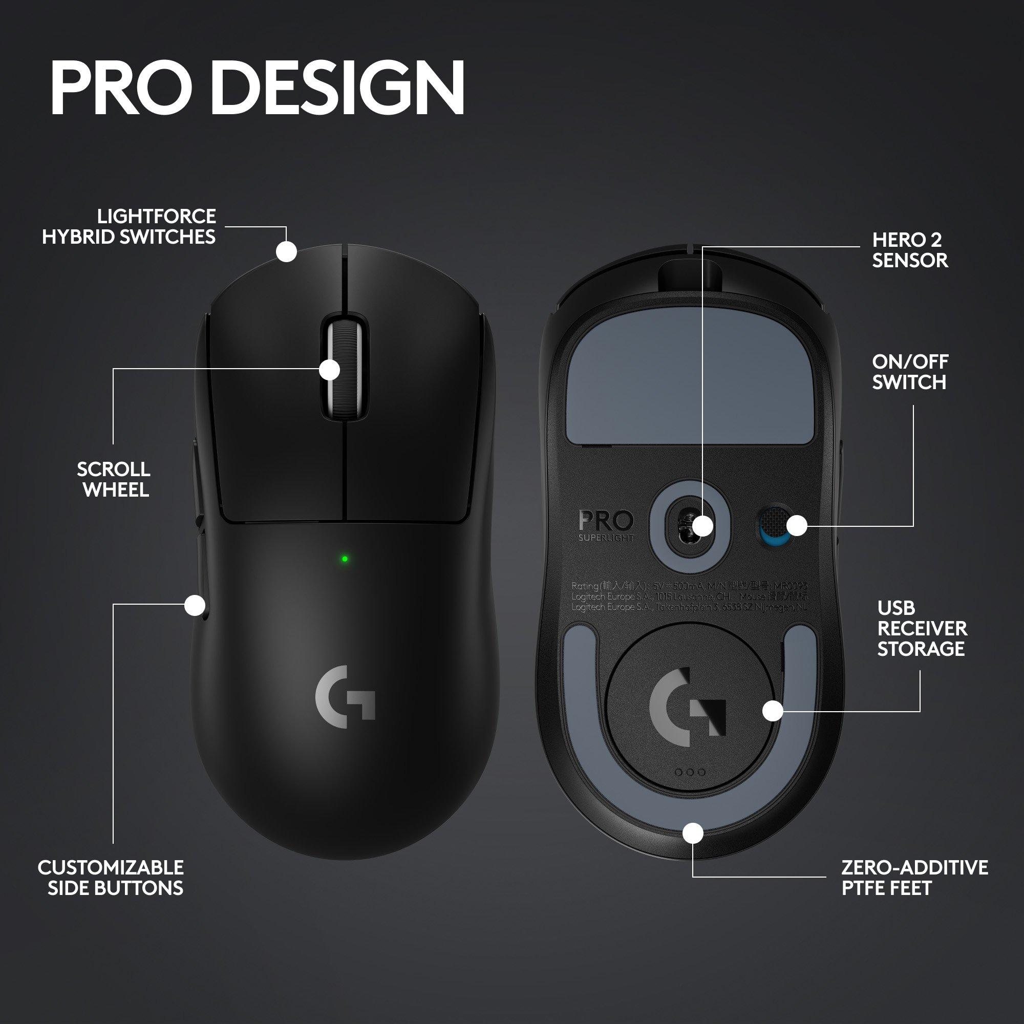 Logitech G Pro X Superlight Wireless Gaming Mouse with HERO Sensor