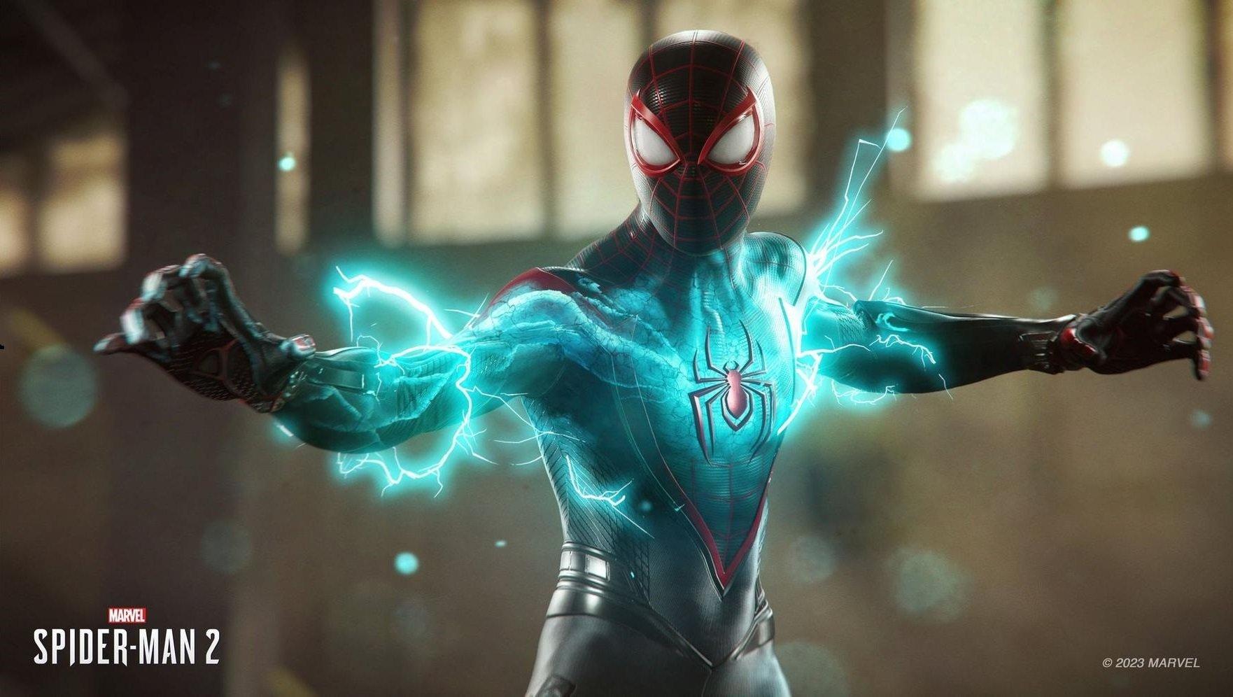 Detalhes do bundle do PS5 com Marvel's Spider-Man 2; tampa e