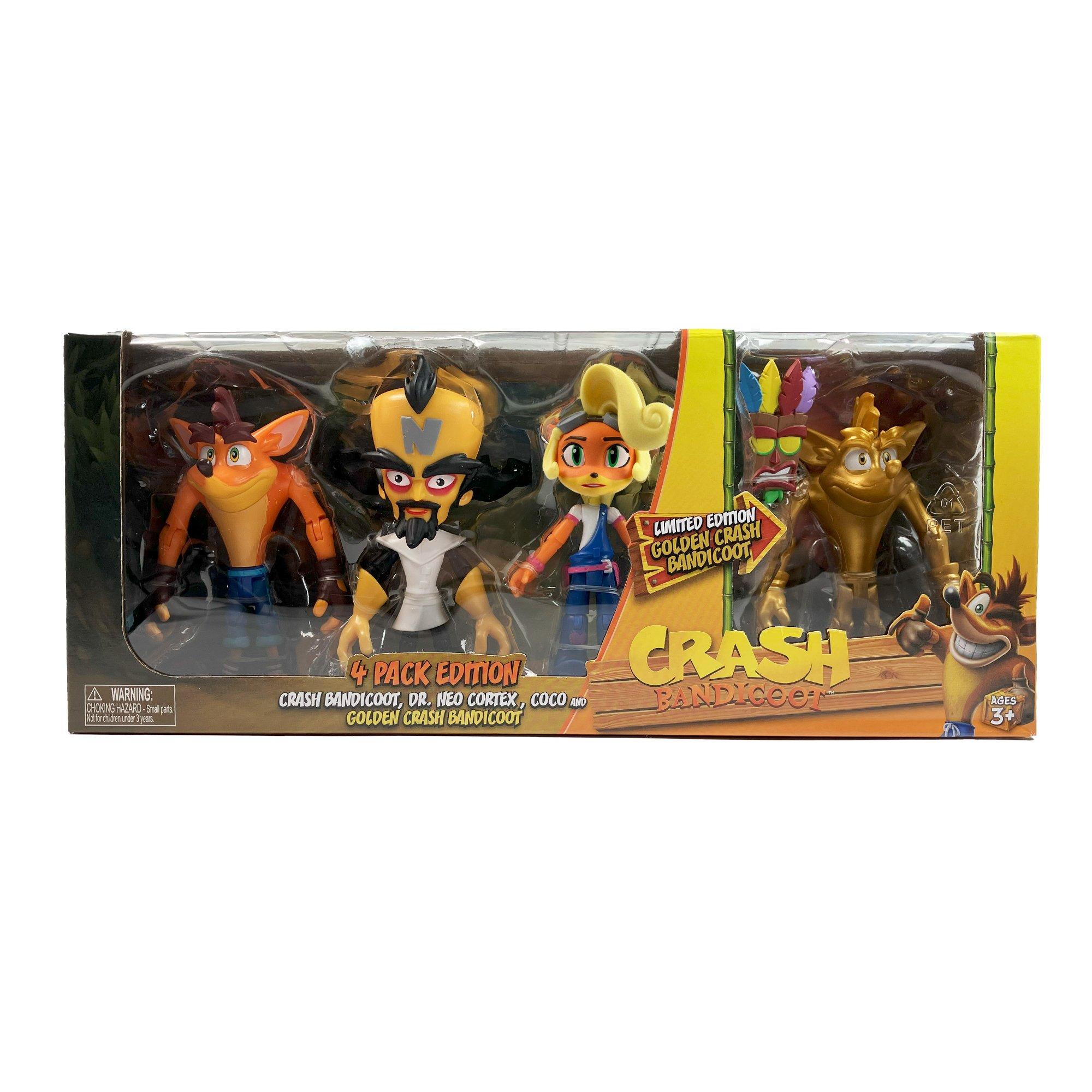 Jakks Pacific Crash Bandicoot 4.5-In Action Figure 4-Pack (Crash, Coco, Dr.  Neo and Golden Crash) | GameStop