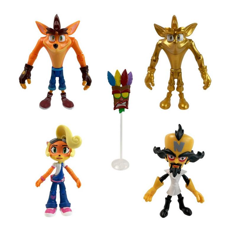 クラッシュ・バンディクー フィギュア5体セット　crash bandicoot Jakks Pacific Crash Bandicoot 4.5-In Action Figure 4-Pack