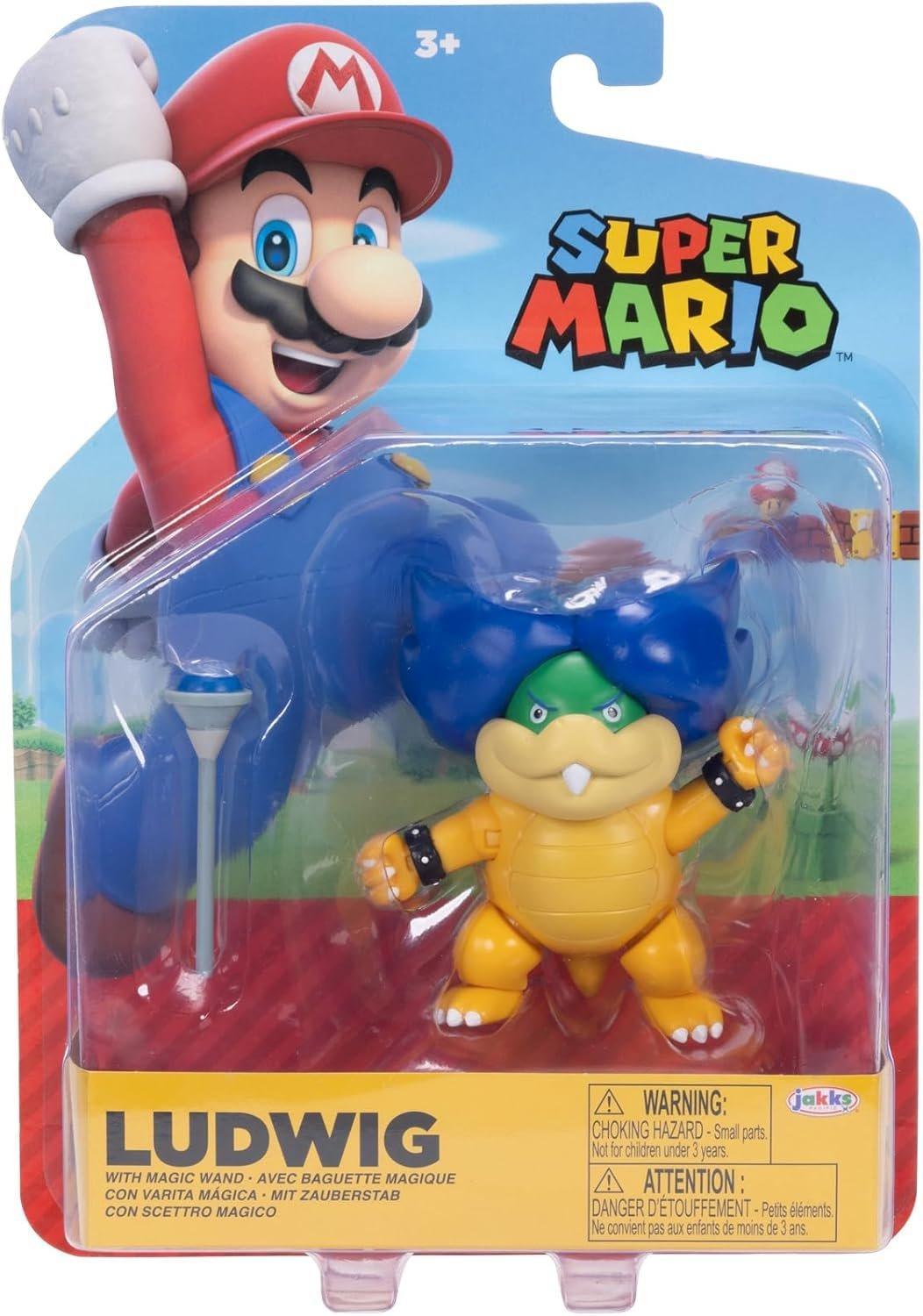 Jakks Pacific Super Mario Ludwig Von Koopa 4-in Figure with Wand