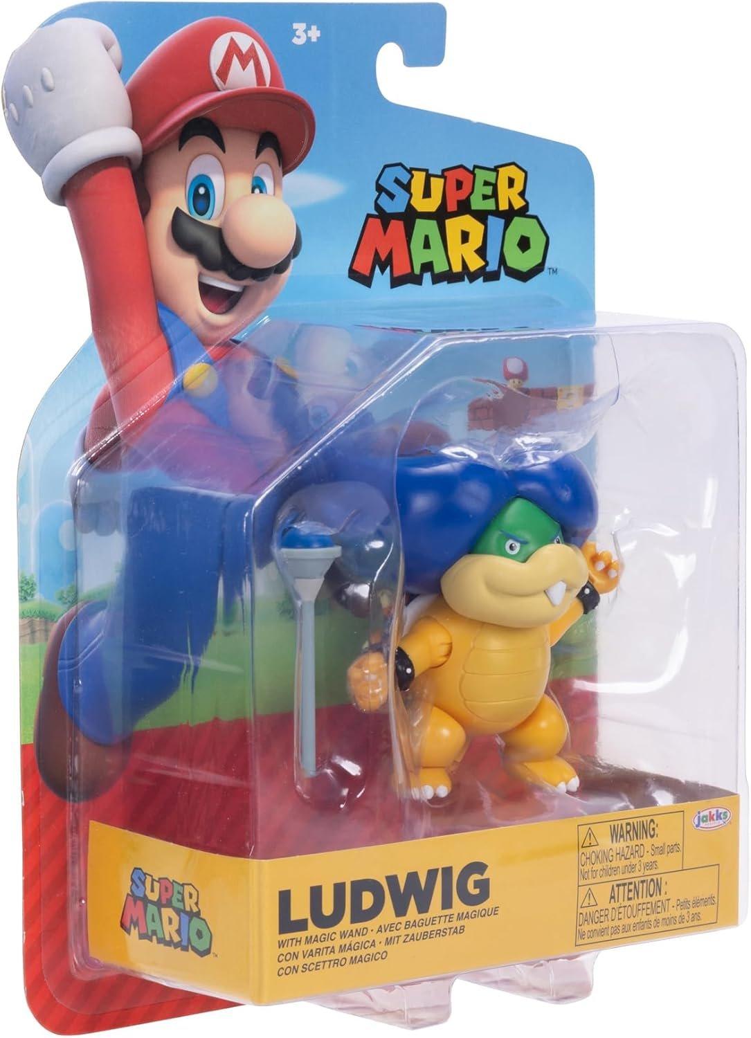 Jakks Pacific Super Mario Ludwig Von Koopa 4-in Figure with Wand