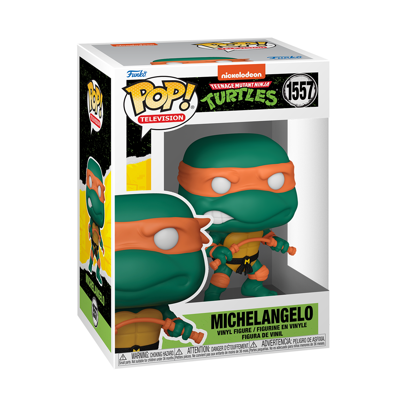 Funko POP! Television: Teenage Mutant Ninja Turtles Michelangelo 3.6-in  Vinyl Figure