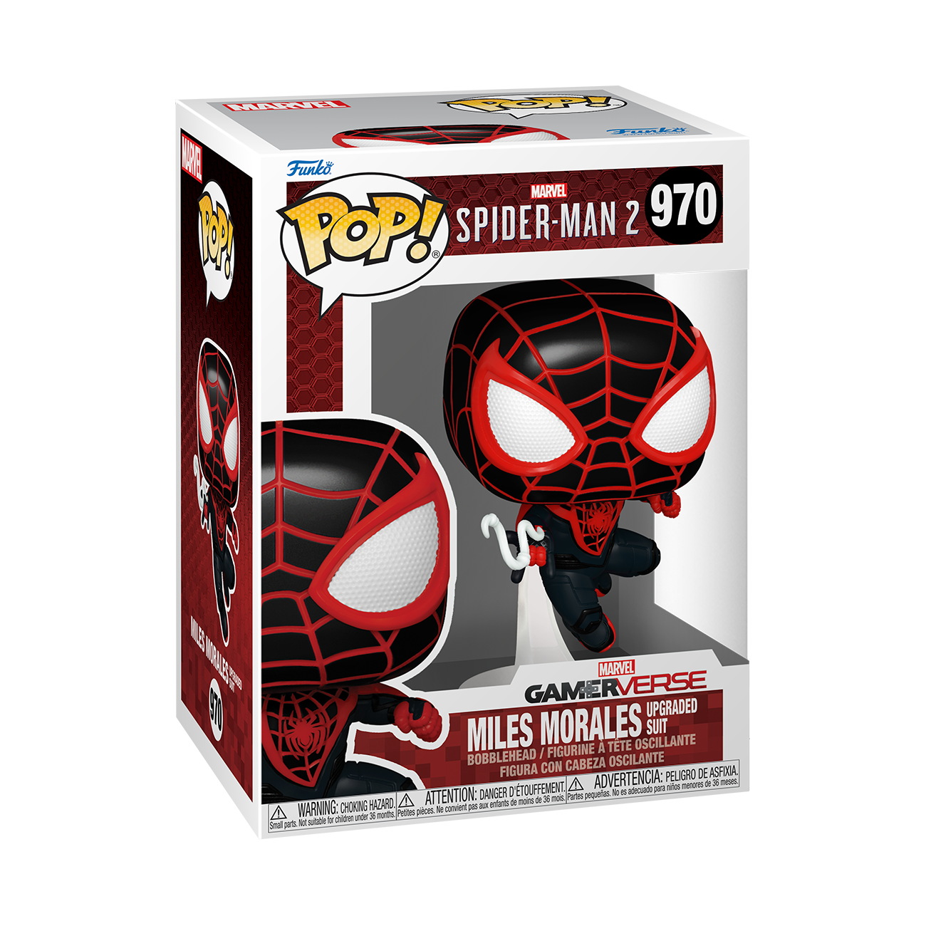 Funko POP! Games: Spider-Man 2 - Miles Morales Upgraded Suit 4.05-in Vinyl  Figure