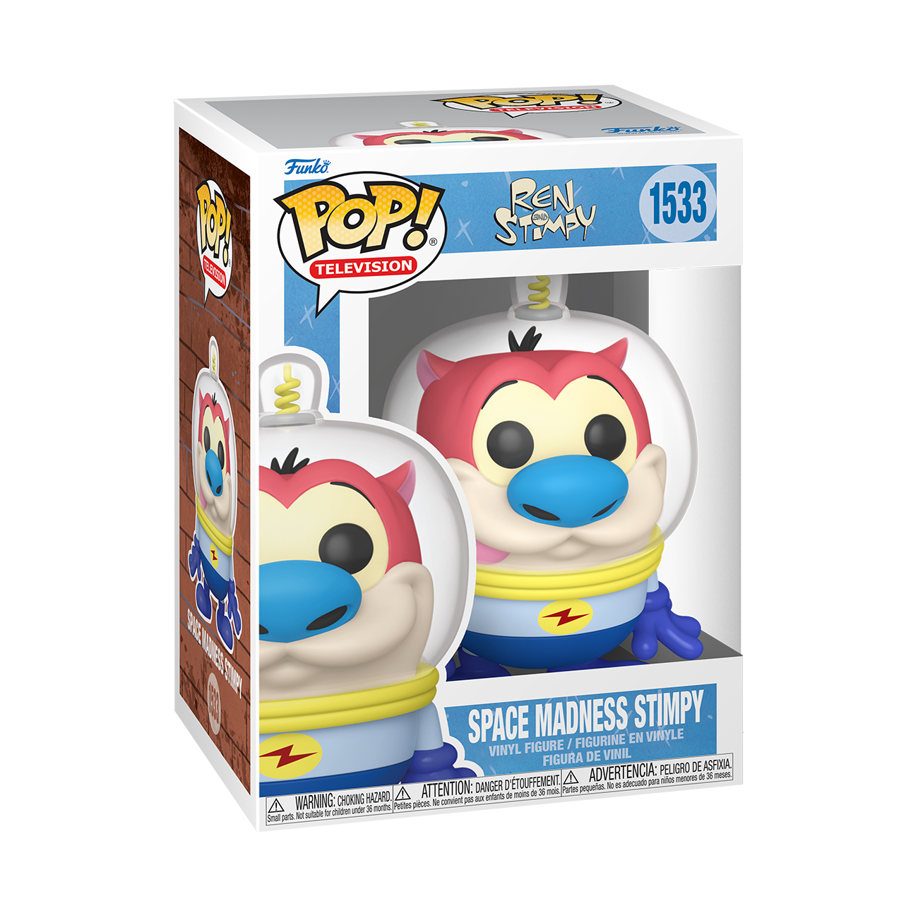 Funko POP! Television: Nickelodeon Rewind- The Ren and Stimpy Show Stimpy(Space Suit) -in Vinyl Figure