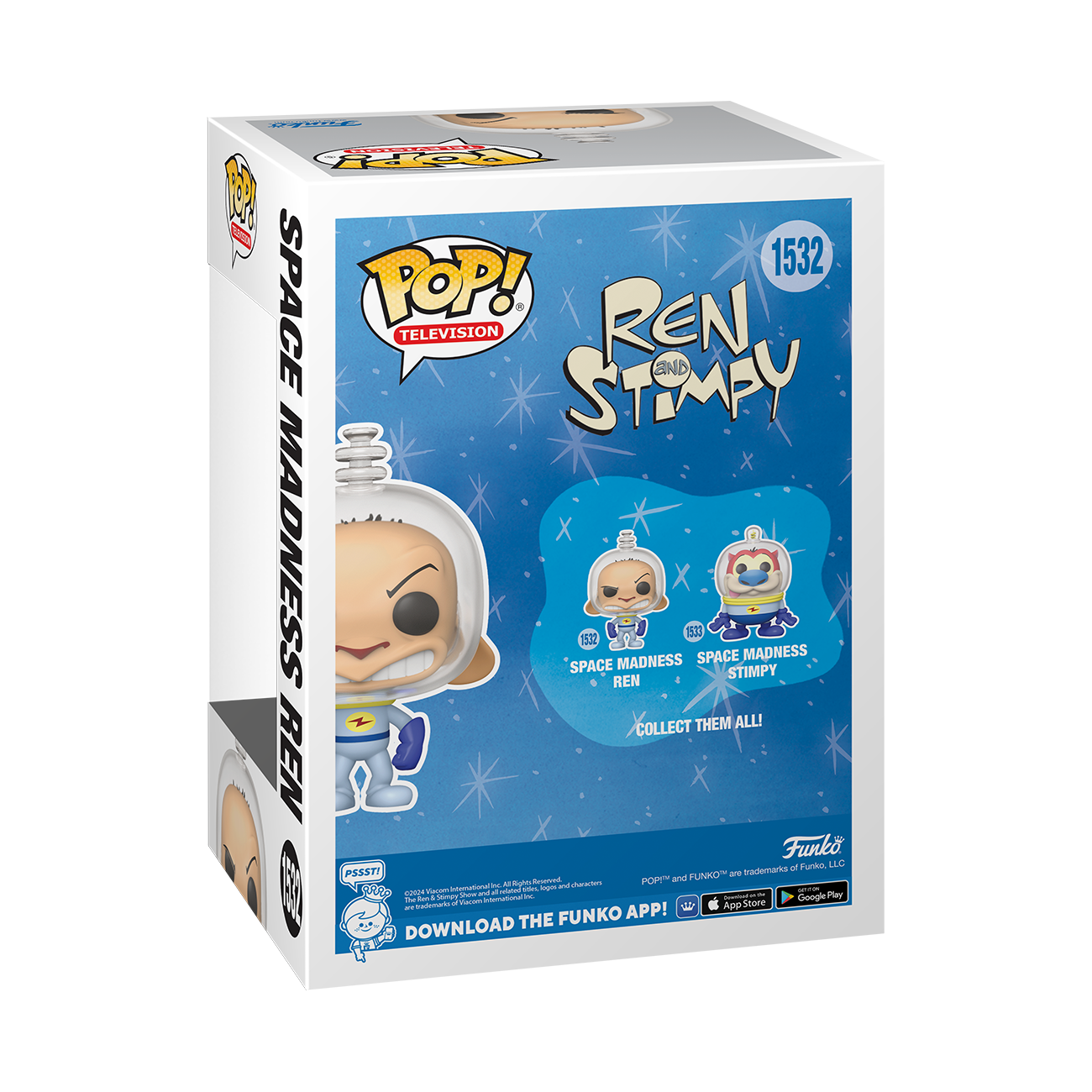 Funko POP! Television: Nickelodeon Rewind- The Ren and Stimpy Show Ren(Space Suit) 4.13-in Vinyl Figure