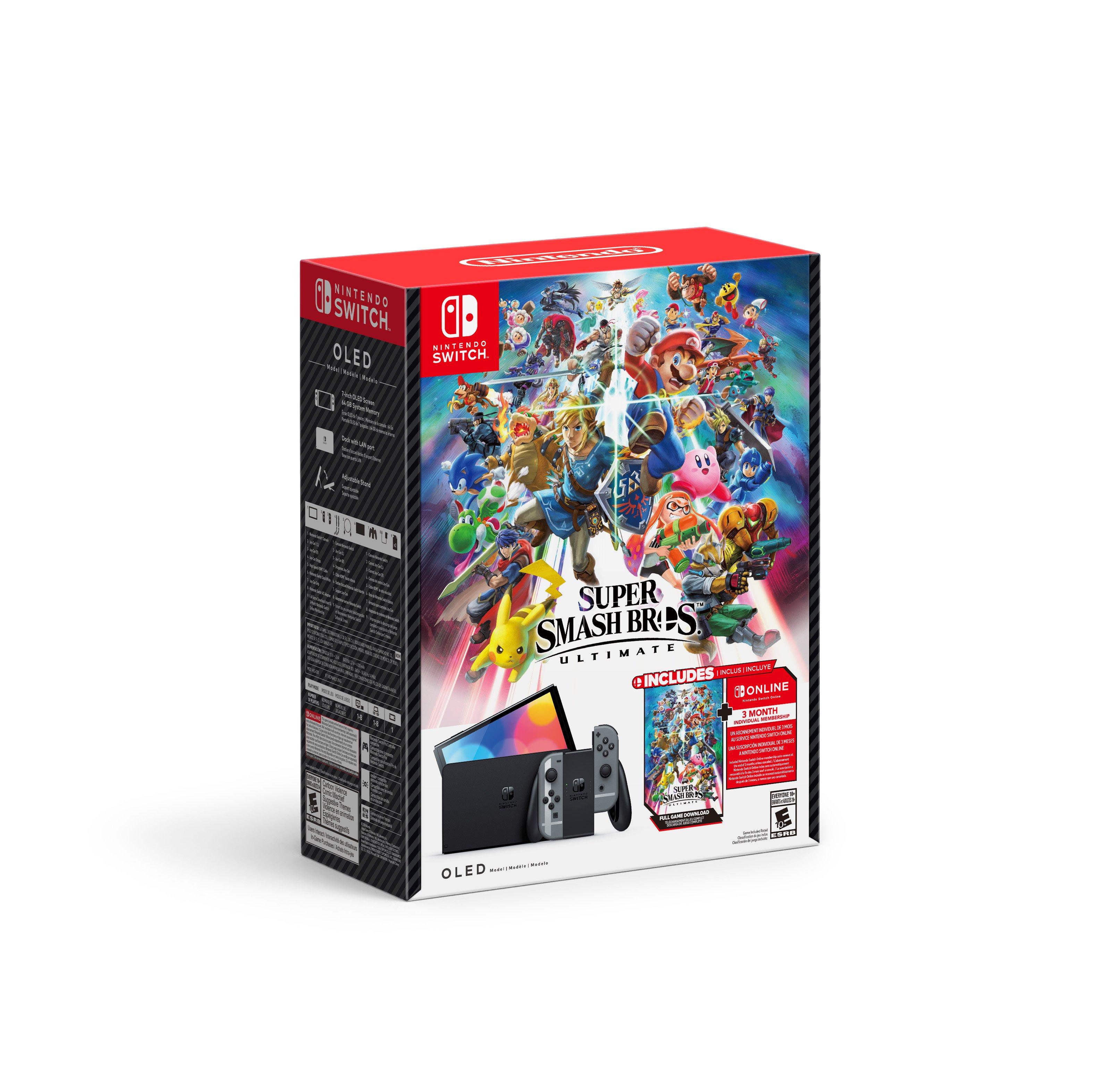 Super Smash Bros Ultimate Switch OLED bundle, includes game NSO & Smash Bros  themed Joycons : r/NSCollectors